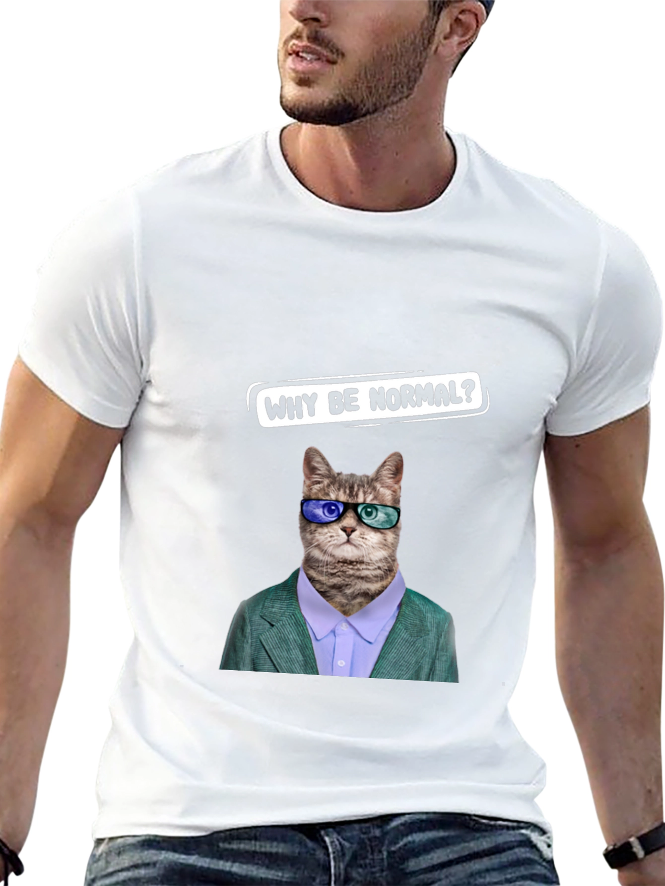 Funny Cat T-Shirt - Why Be Normal?
