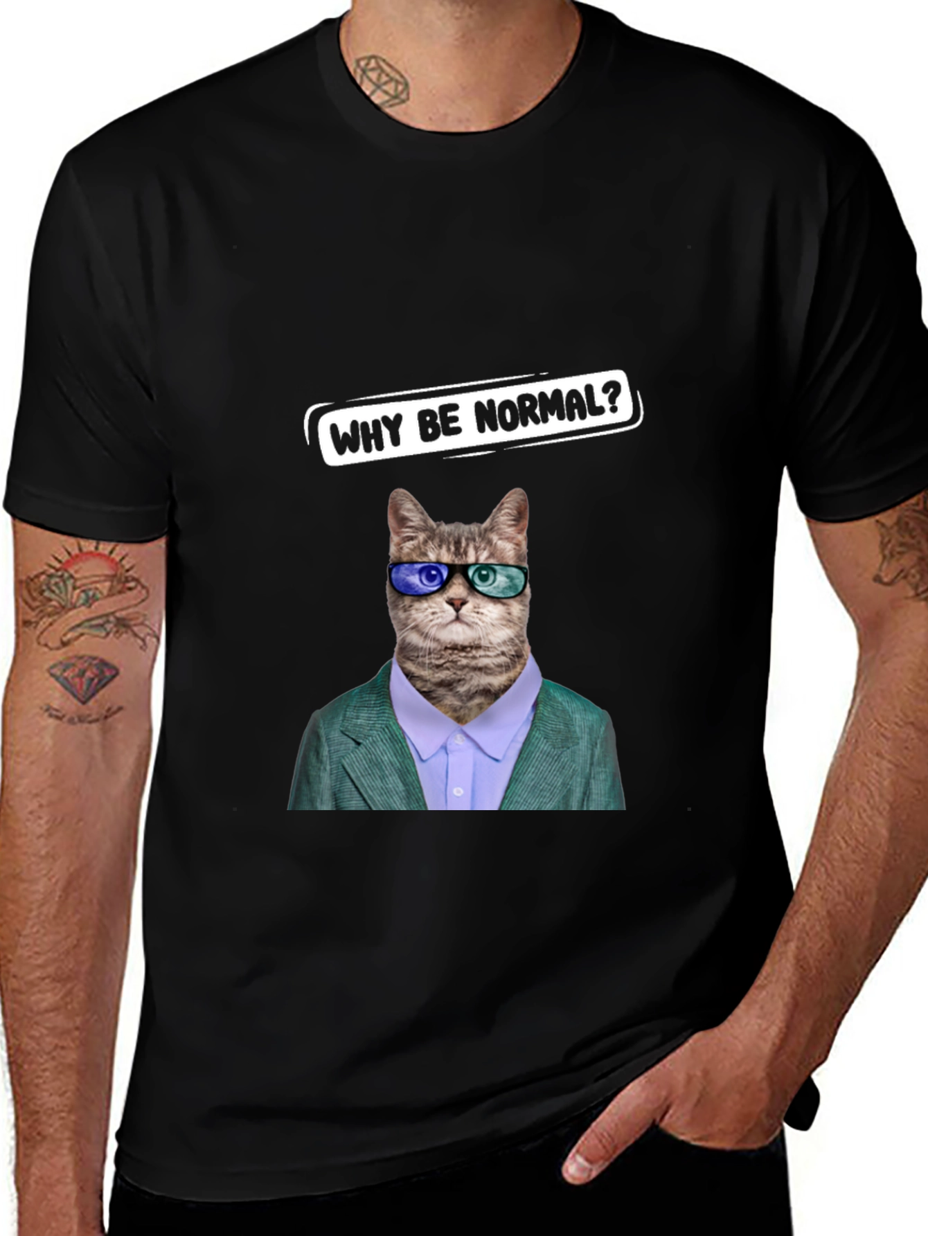Funny Cat T-Shirt - Why Be Normal?