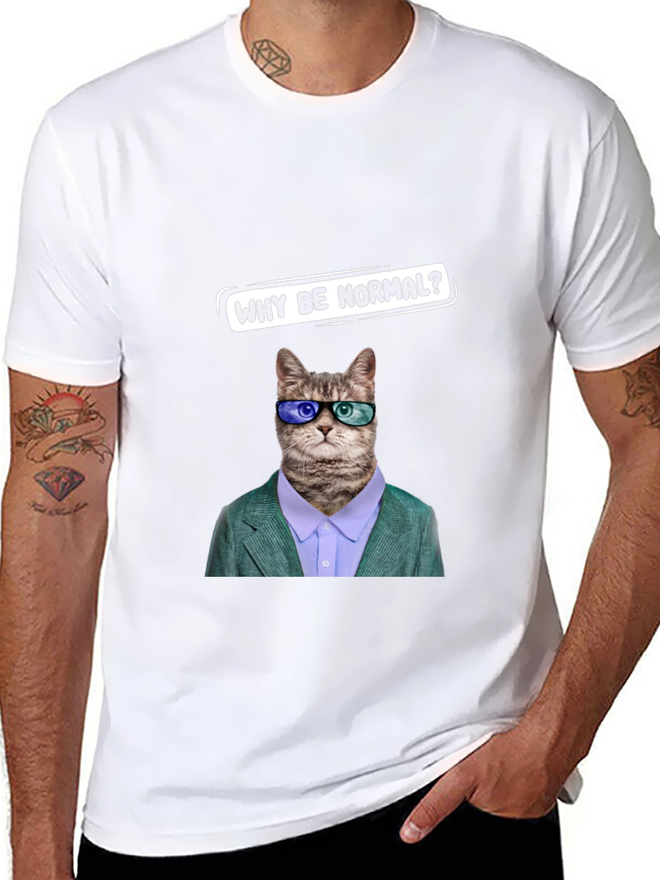 Funny Cat T-Shirt - Why Be Normal?