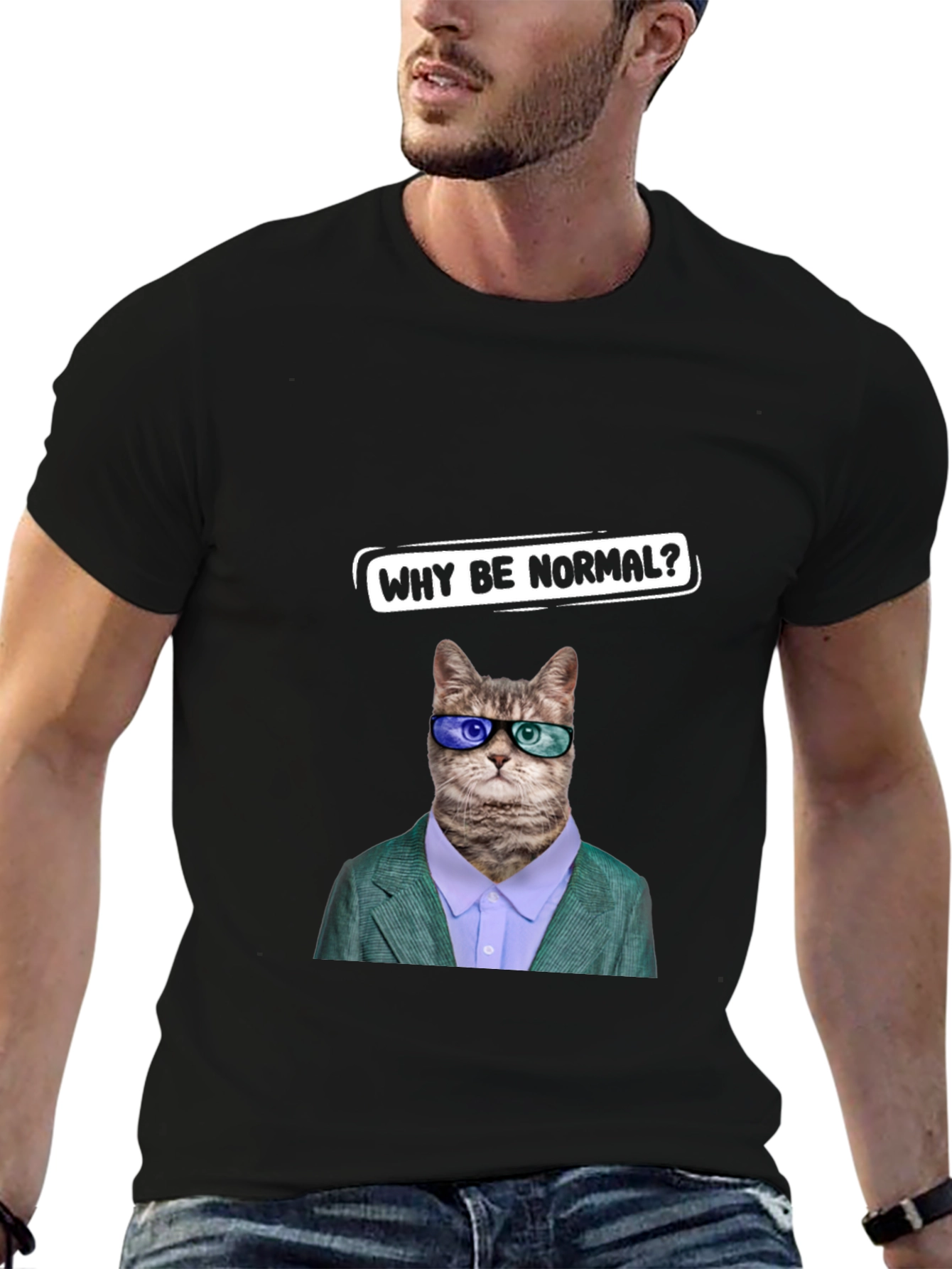 Funny Cat T-Shirt - Why Be Normal?