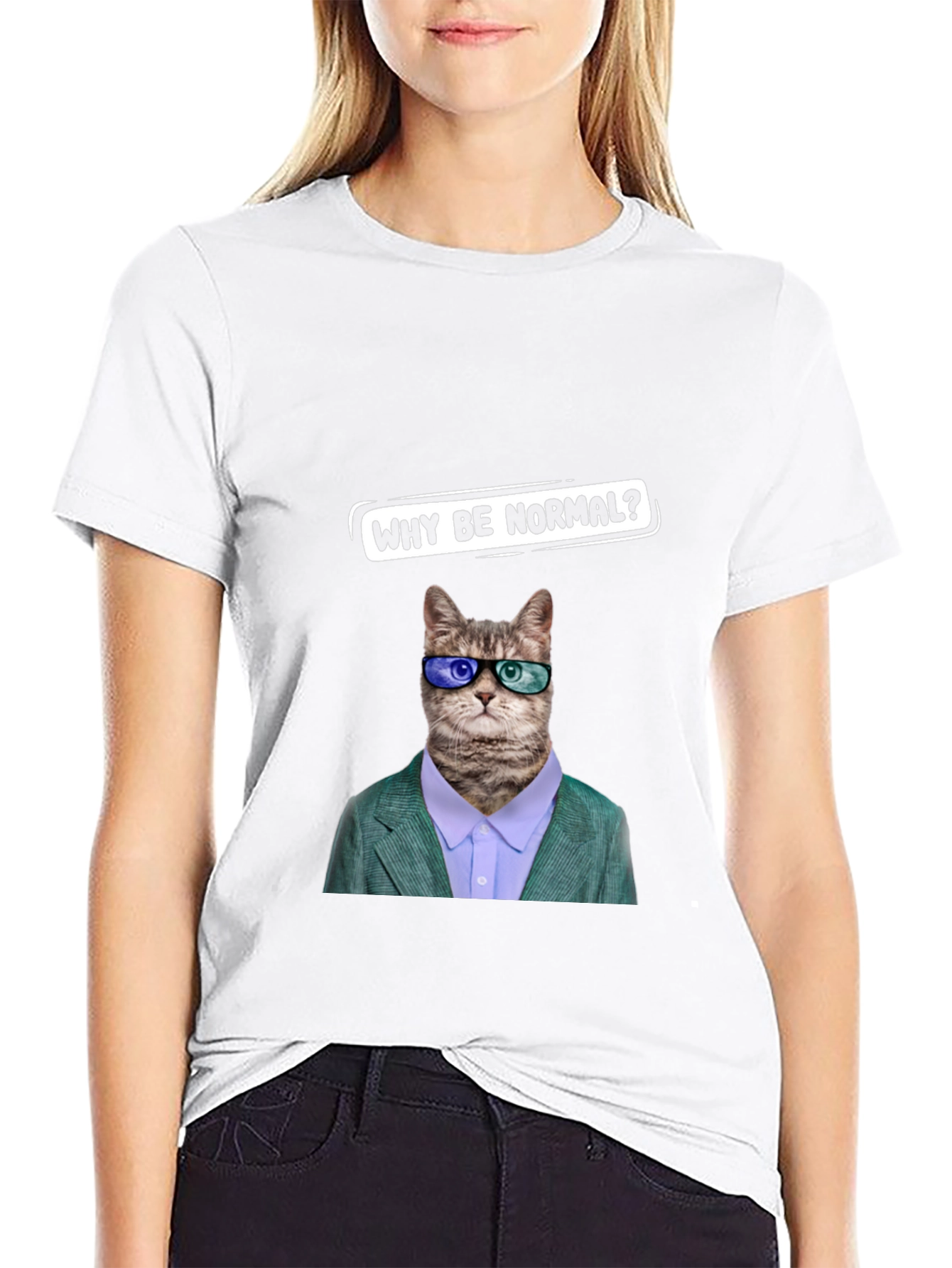 Funny Cat T-Shirt - Why Be Normal?
