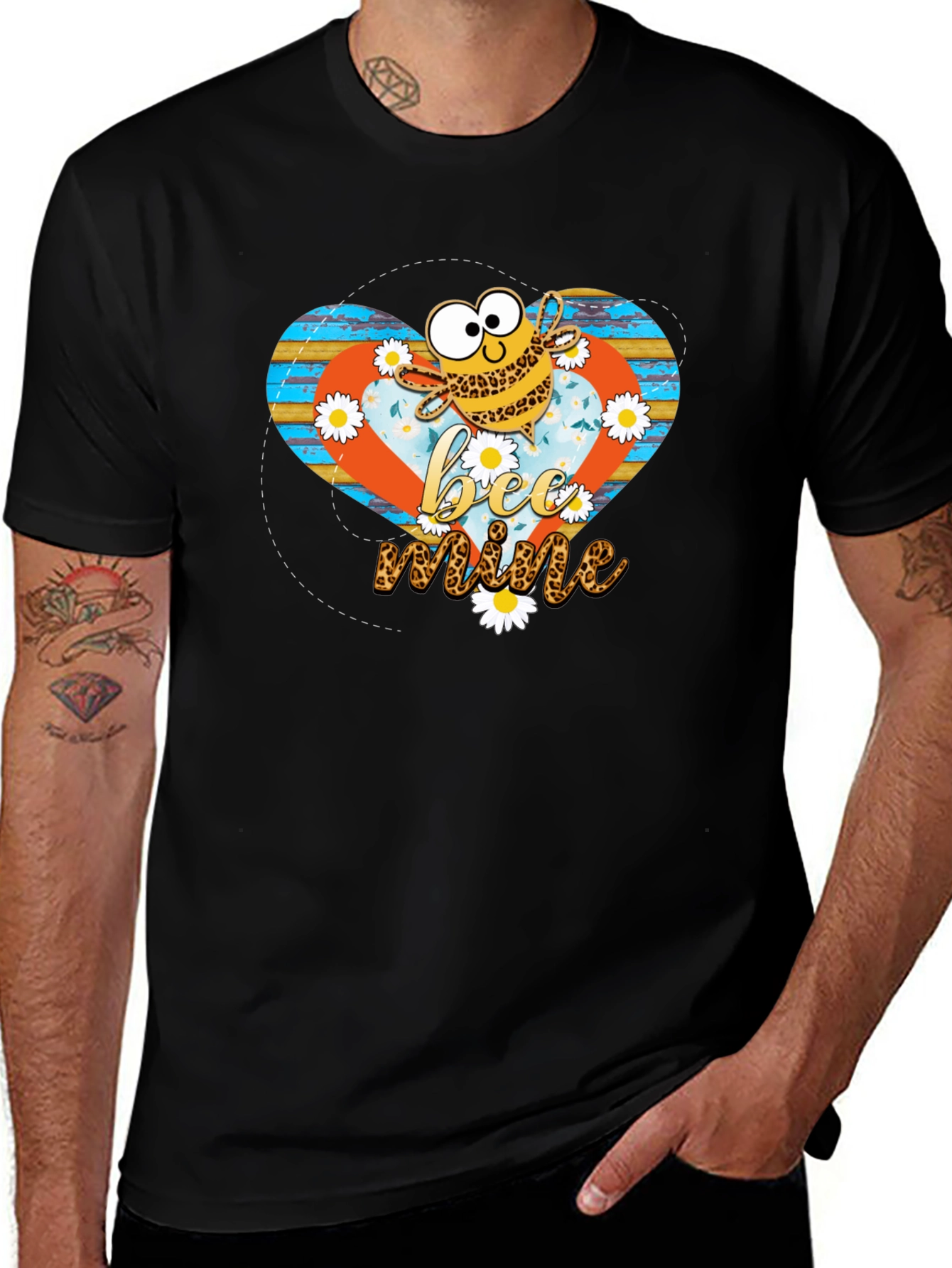 Bee Mine Graphic Tee - Mens Black T-Shirt