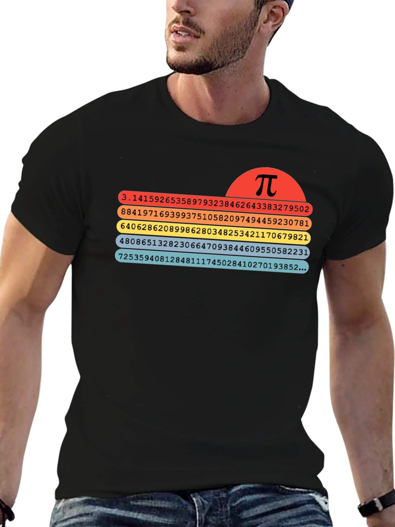 Math Pi Symbol T-Shirt - Black Unisex Tee
