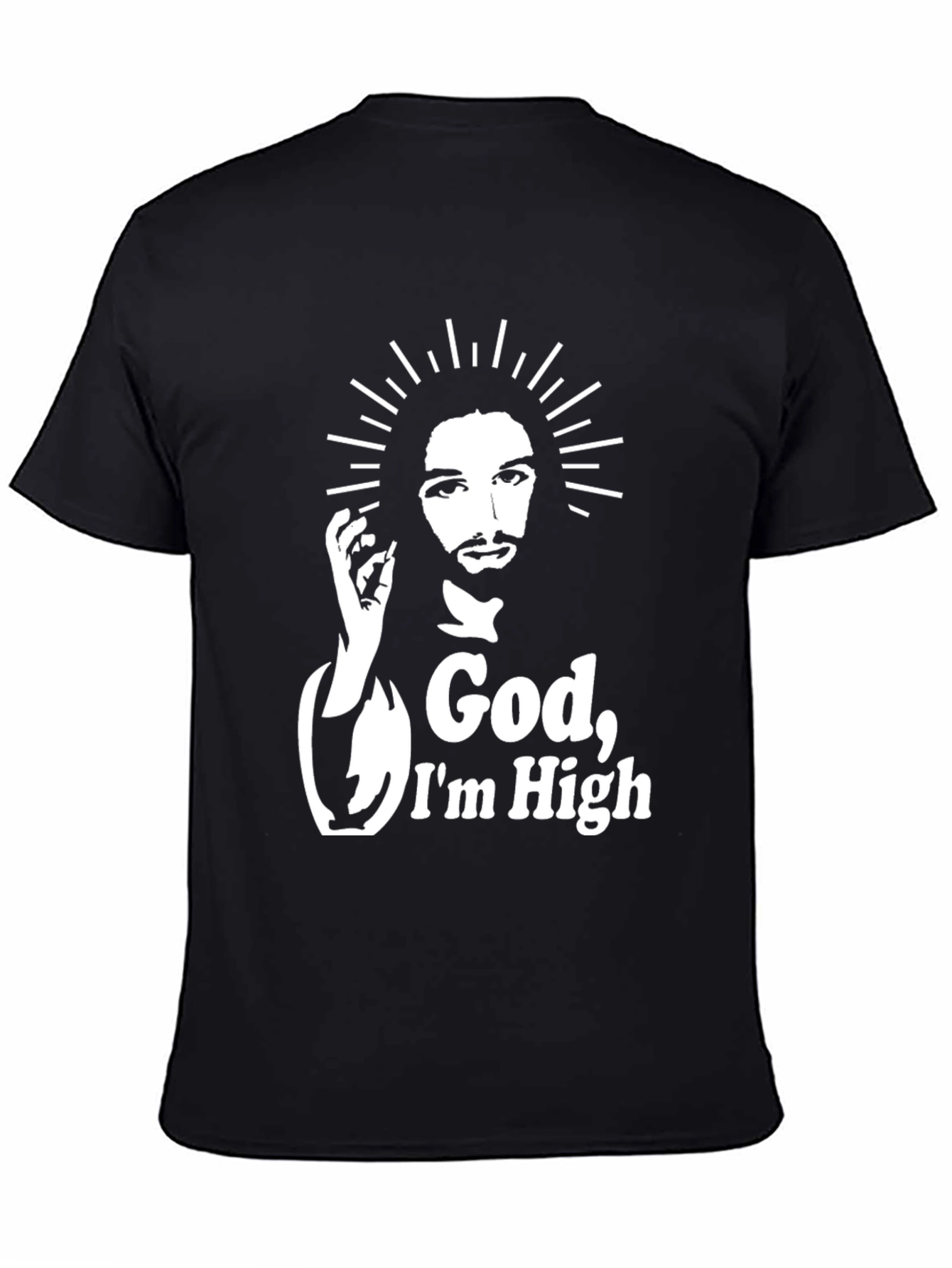 God Im High T-Shirt Black Graphic Tee