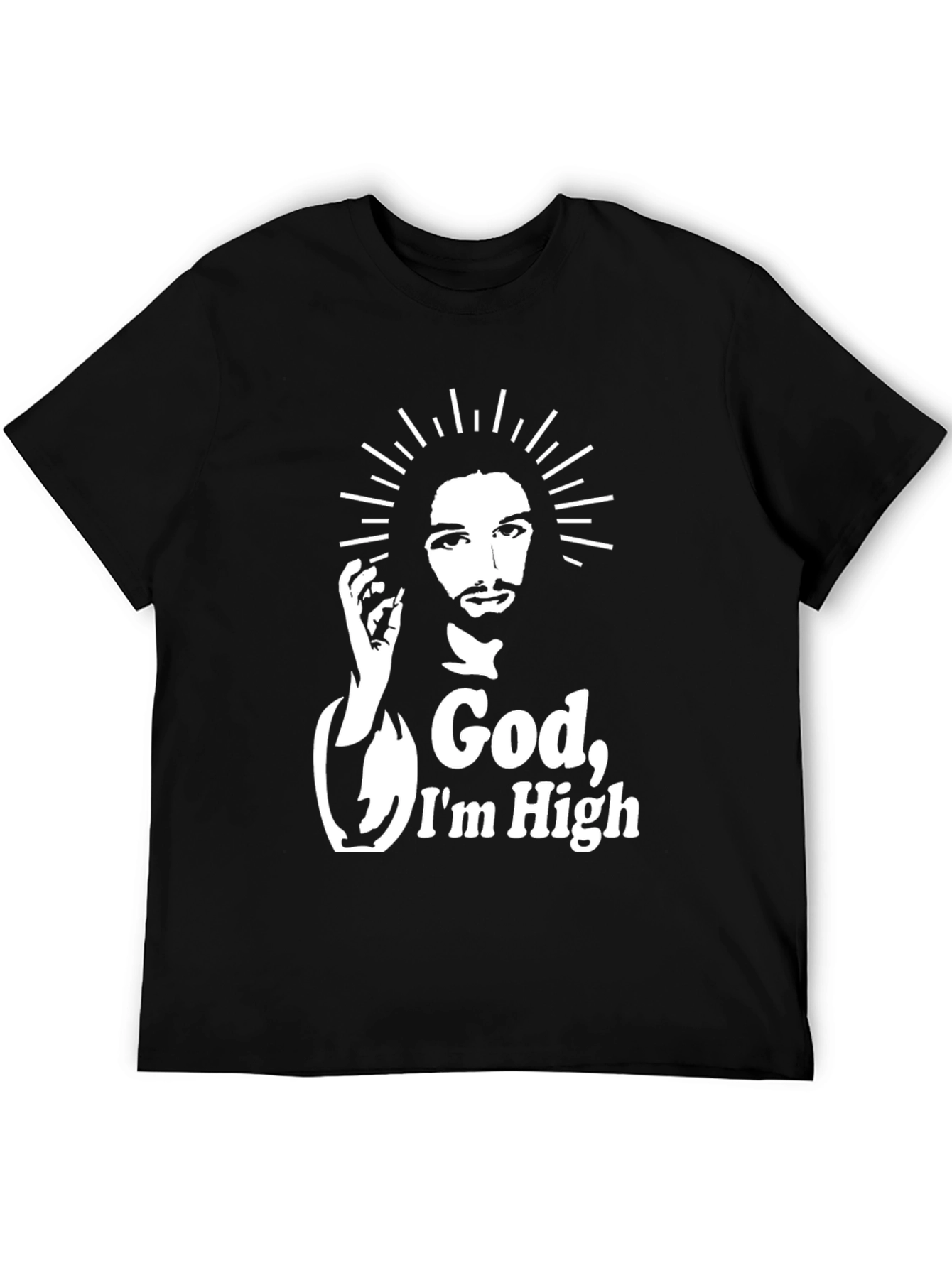 God Im High T-Shirt Black Graphic Tee