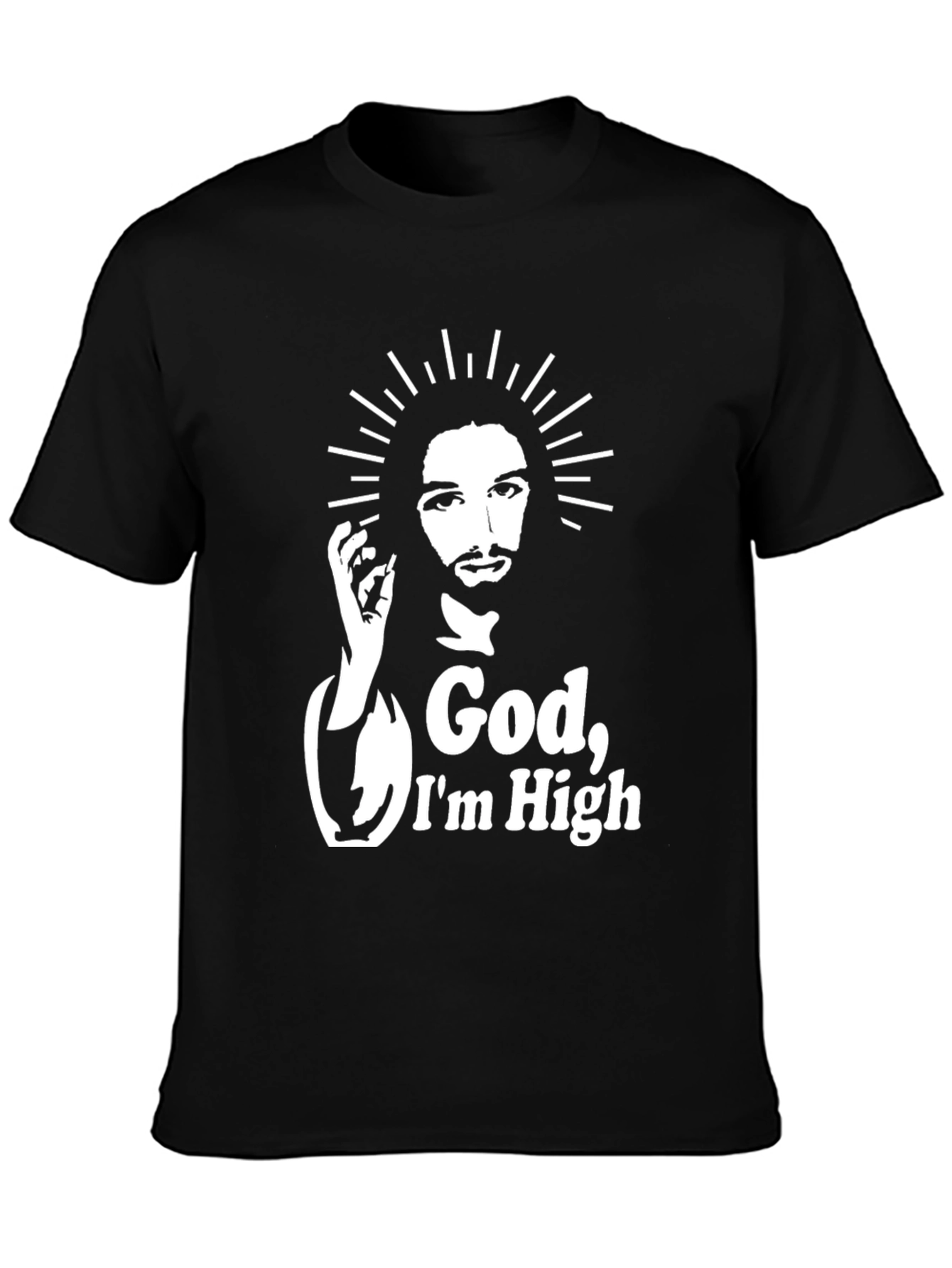 God Im High T-Shirt Black Graphic Tee
