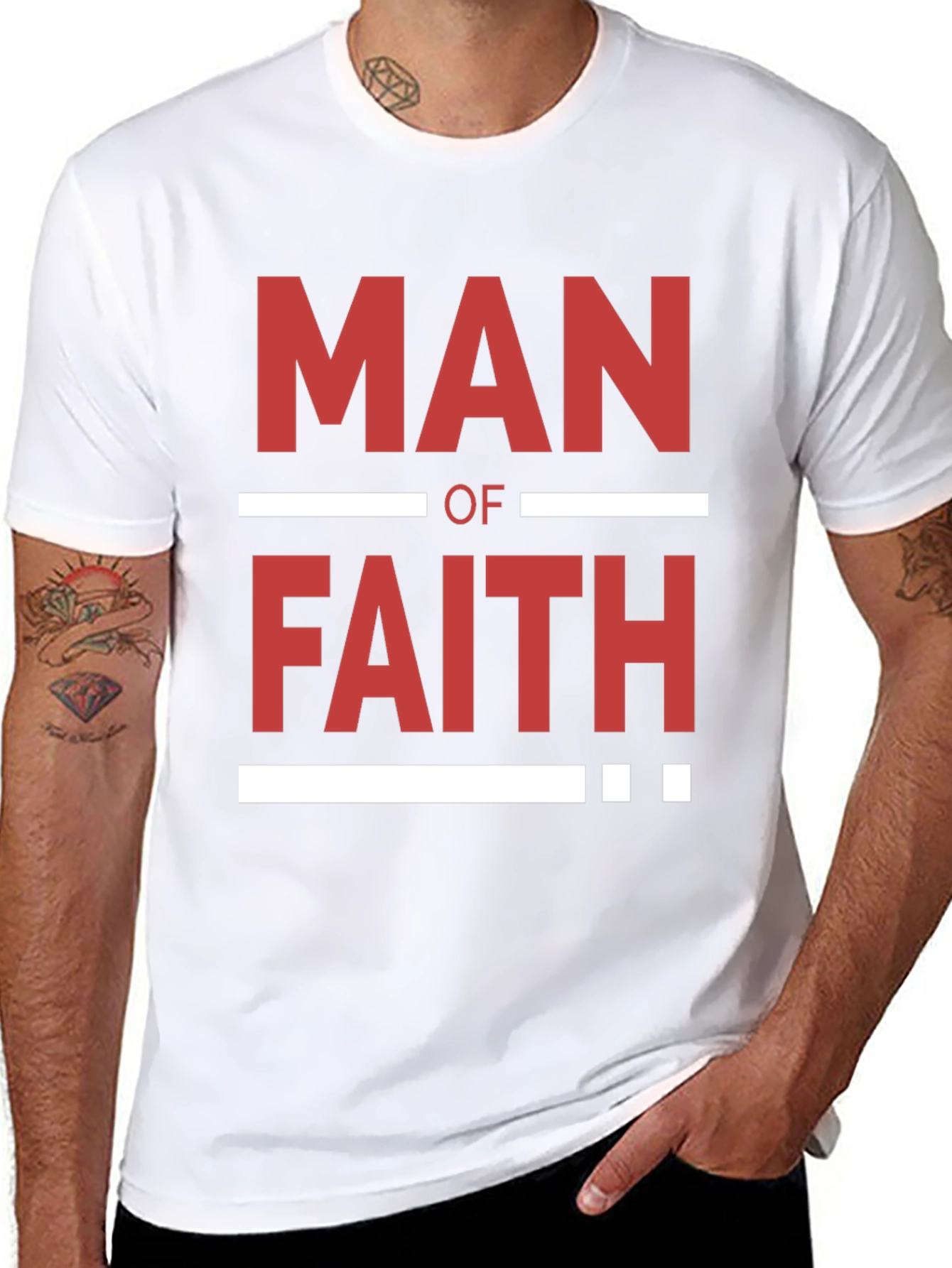 Man of Faith Graphic T-Shirt - Black