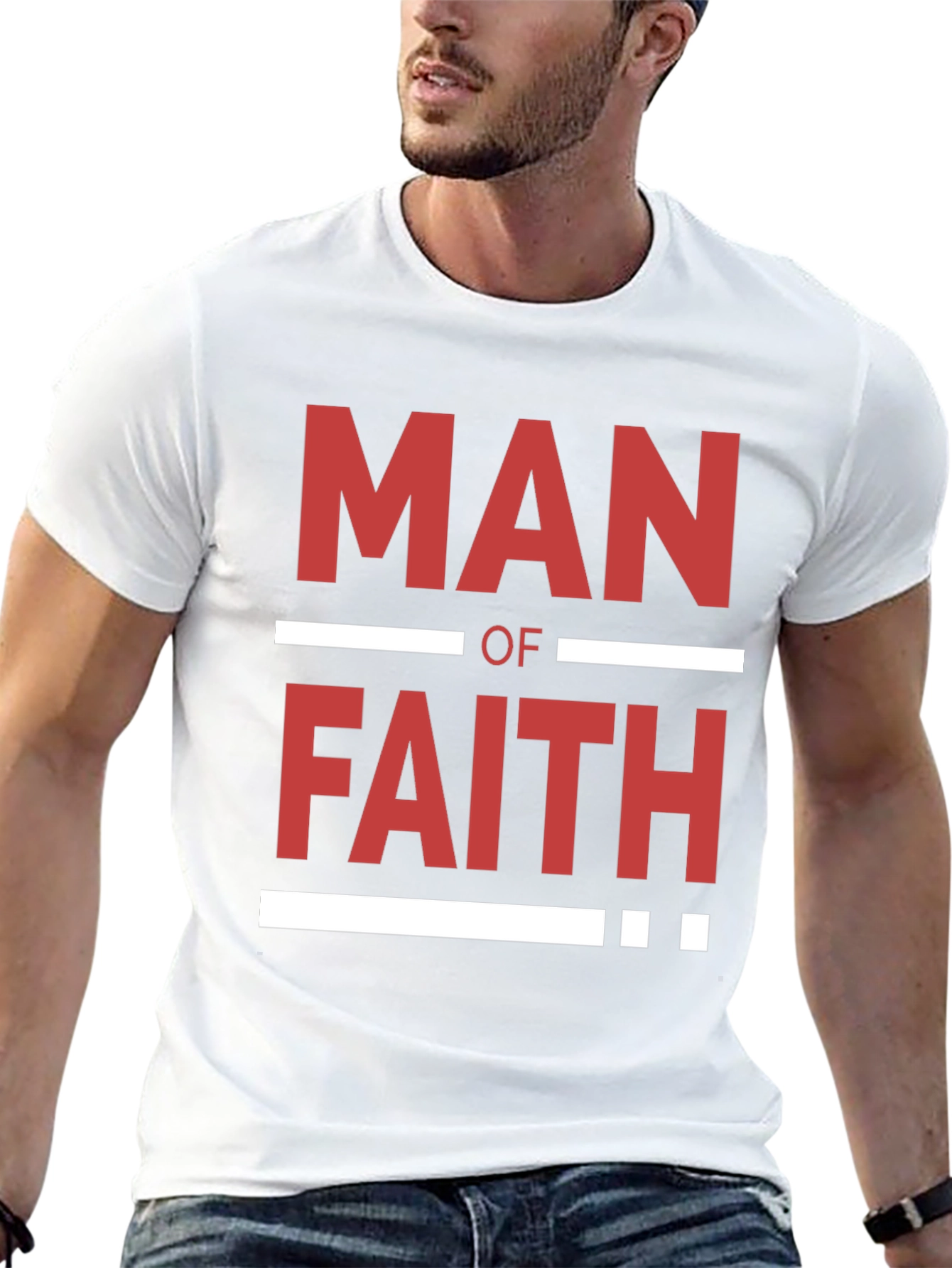 Man of Faith Graphic T-Shirt - Black