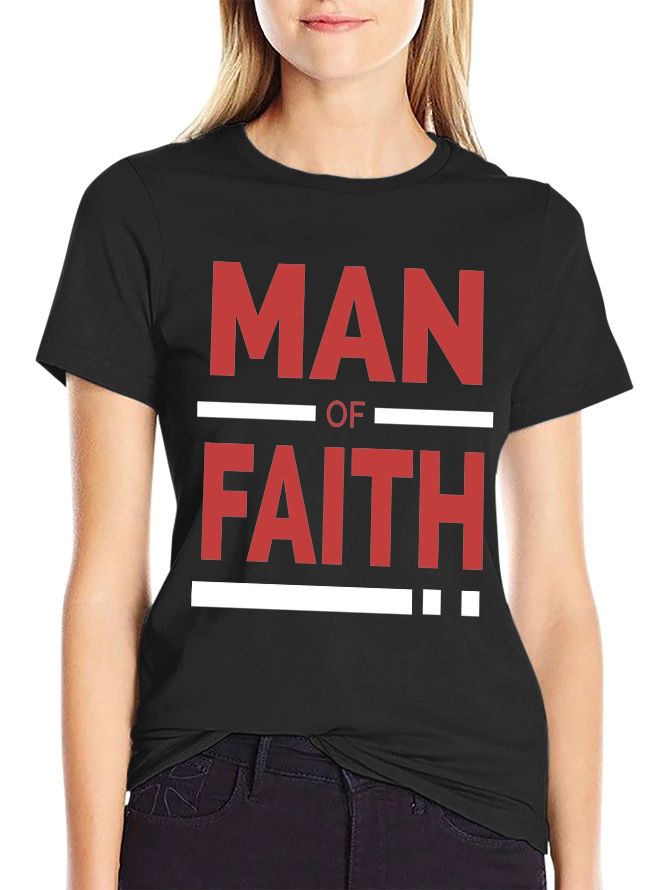 Man of Faith Graphic T-Shirt - Black