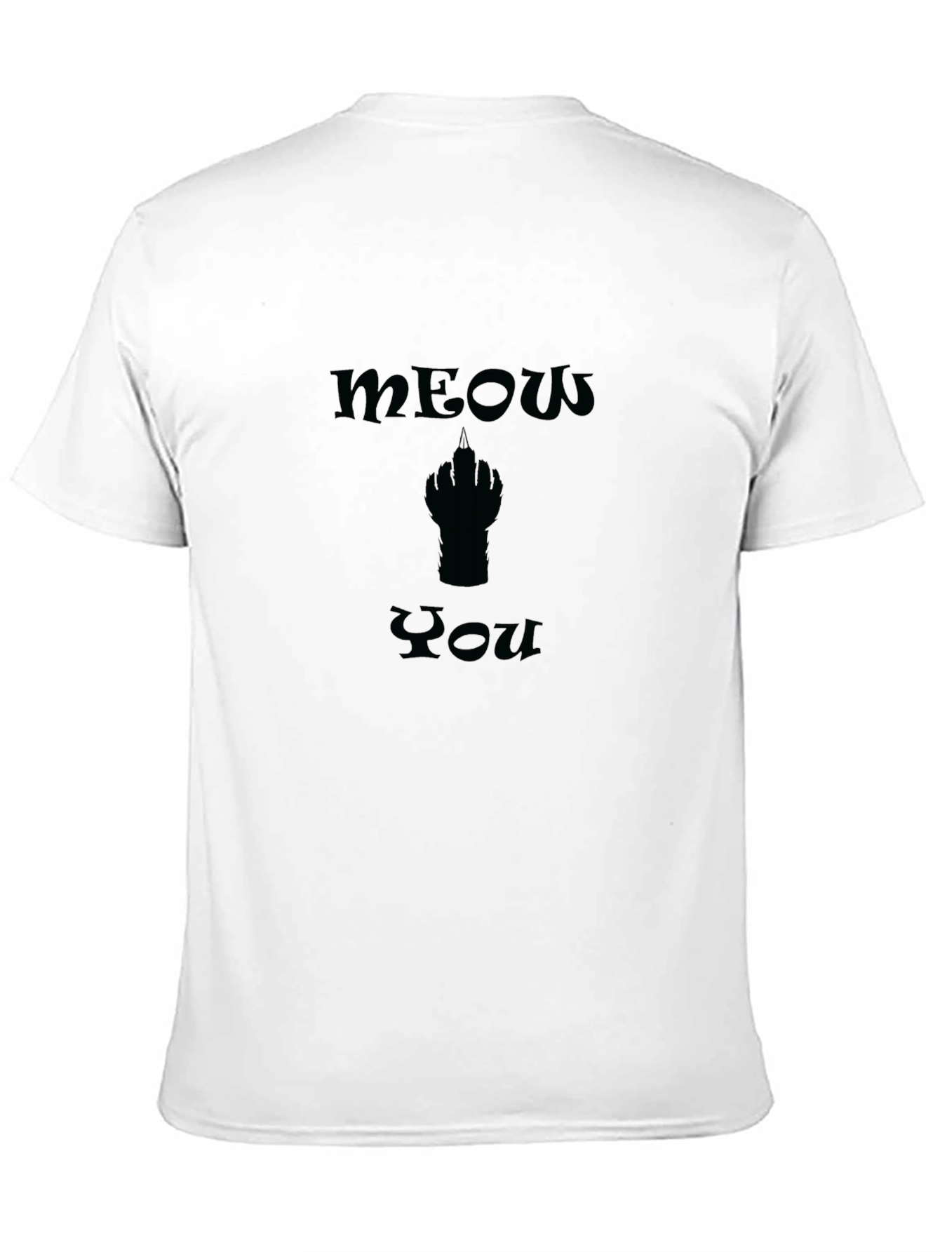 Meow You Graphic Tee - Black Cotton T-Shirt