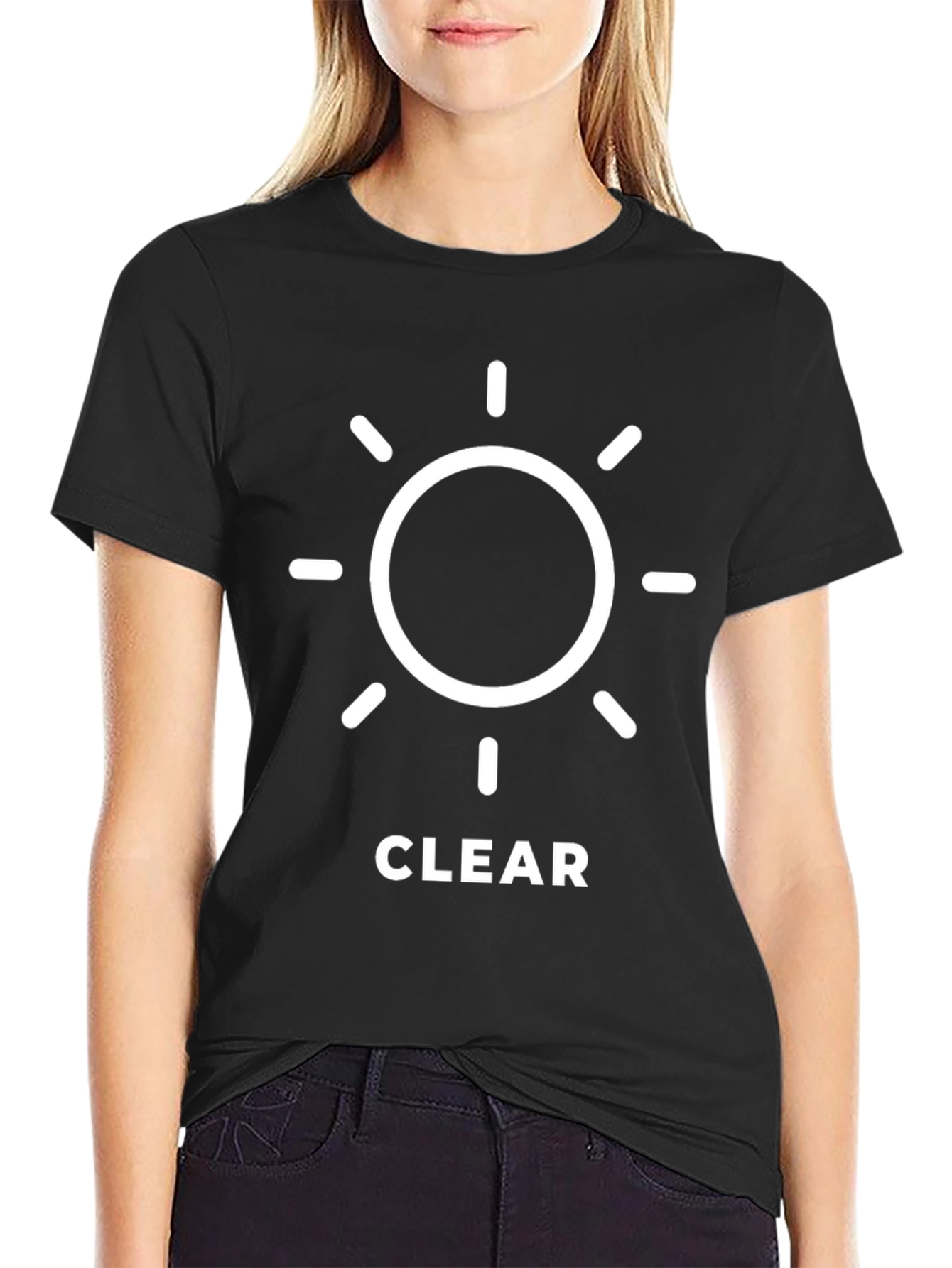 Clear Weather T-Shirt - Sun Graphic Black Tee