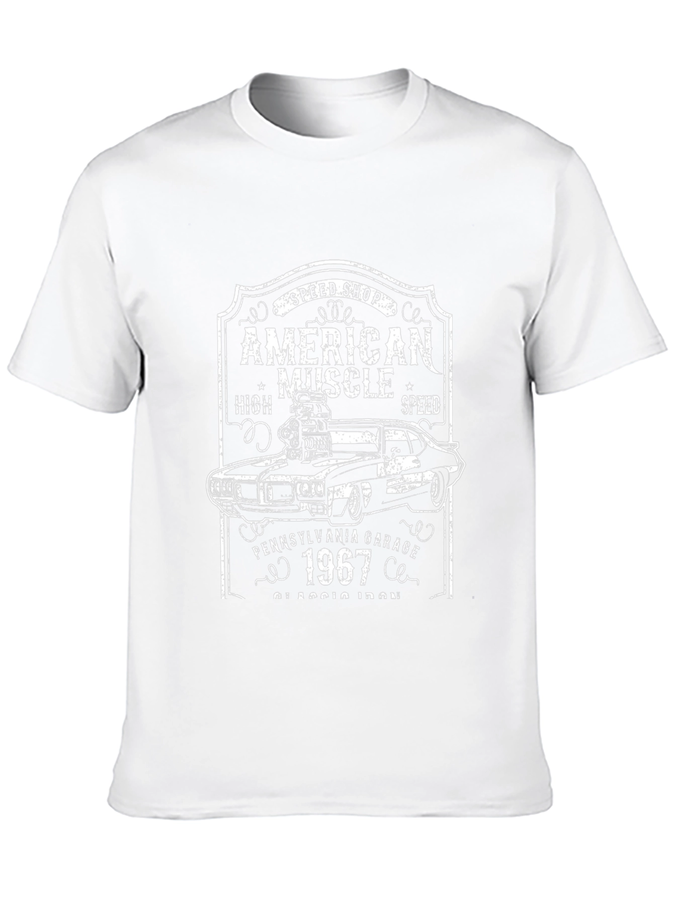 American Muscle Car 1967 Black T-Shirt