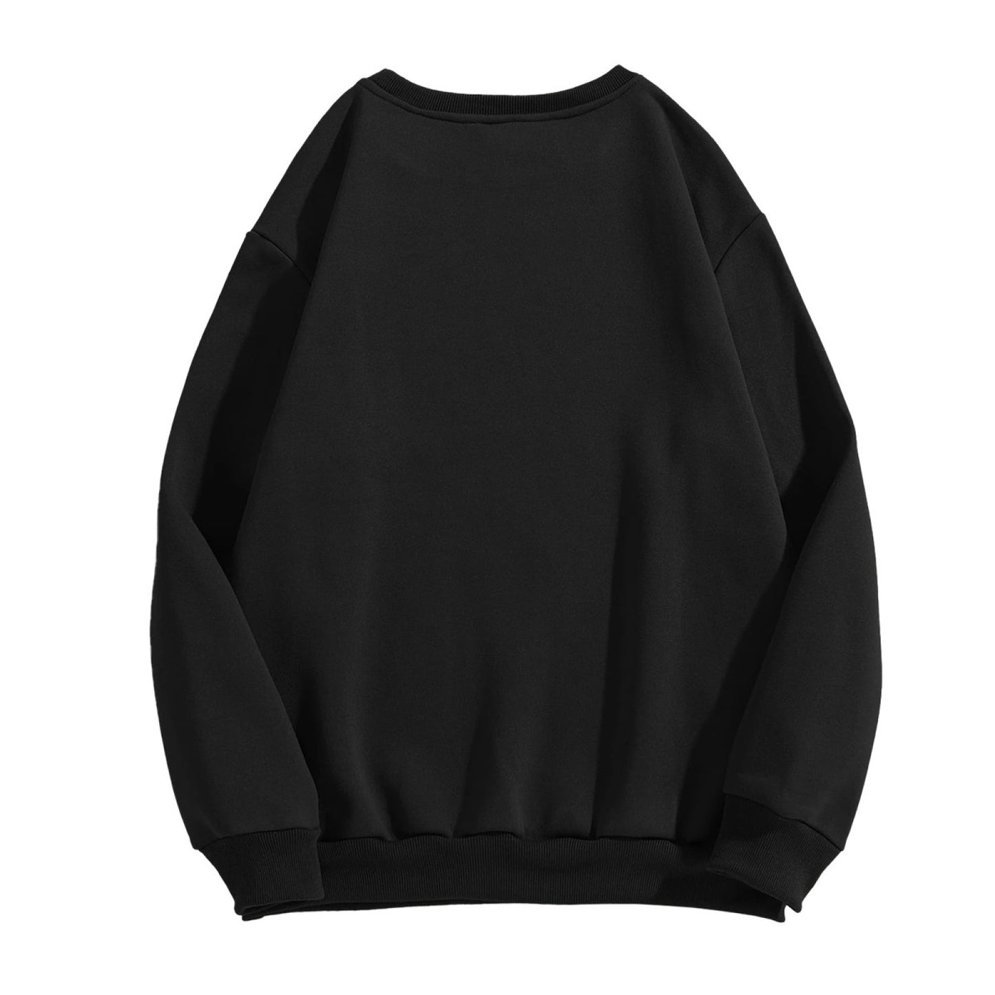 Black Crewneck Sweatshirt with "Today's Good Mood" Pickle Print - Casual Long-Sleeve Pullover for Men, Soft Daily Wear Top