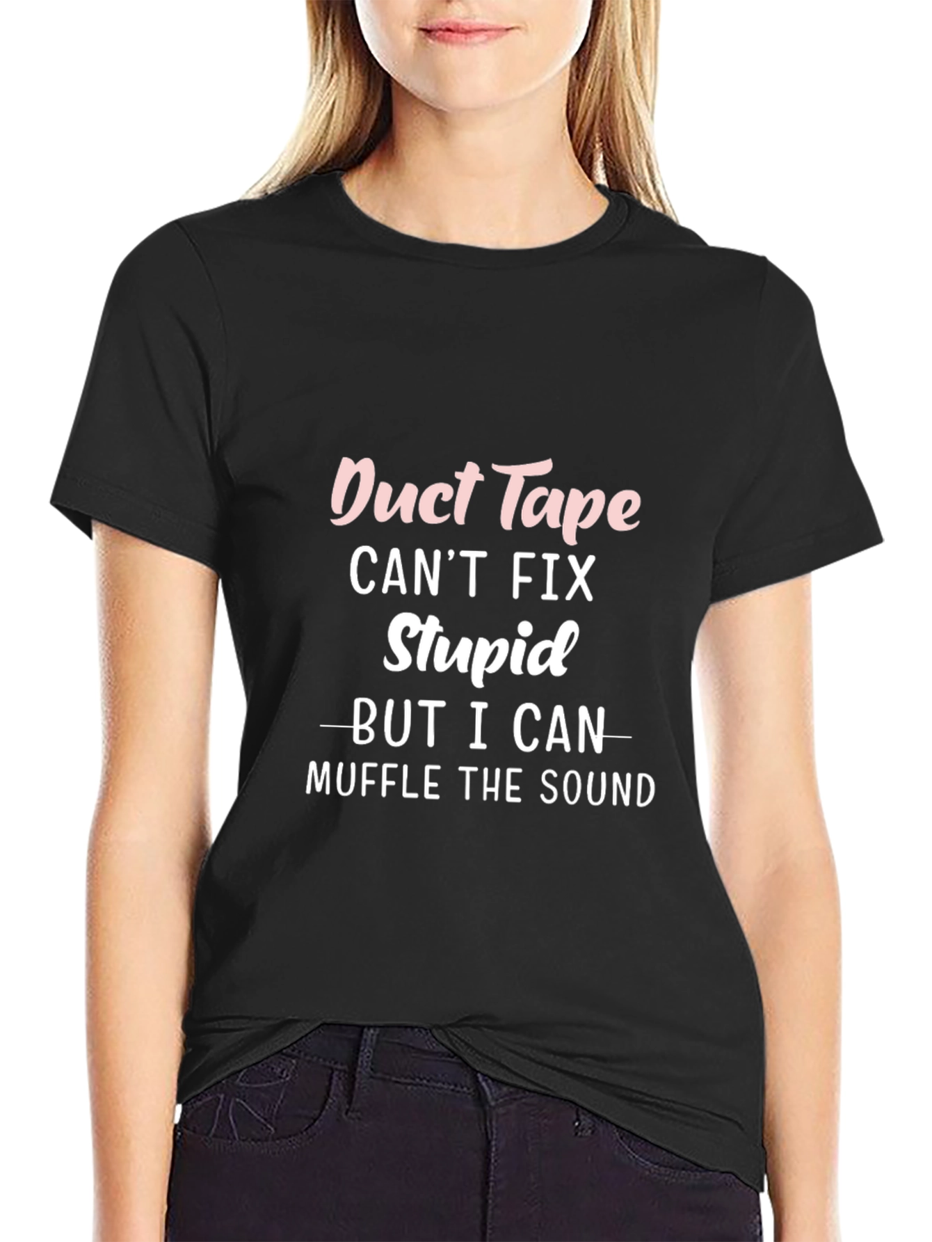 Funny Duct Tape T-Shirt - Muffle the Sound!