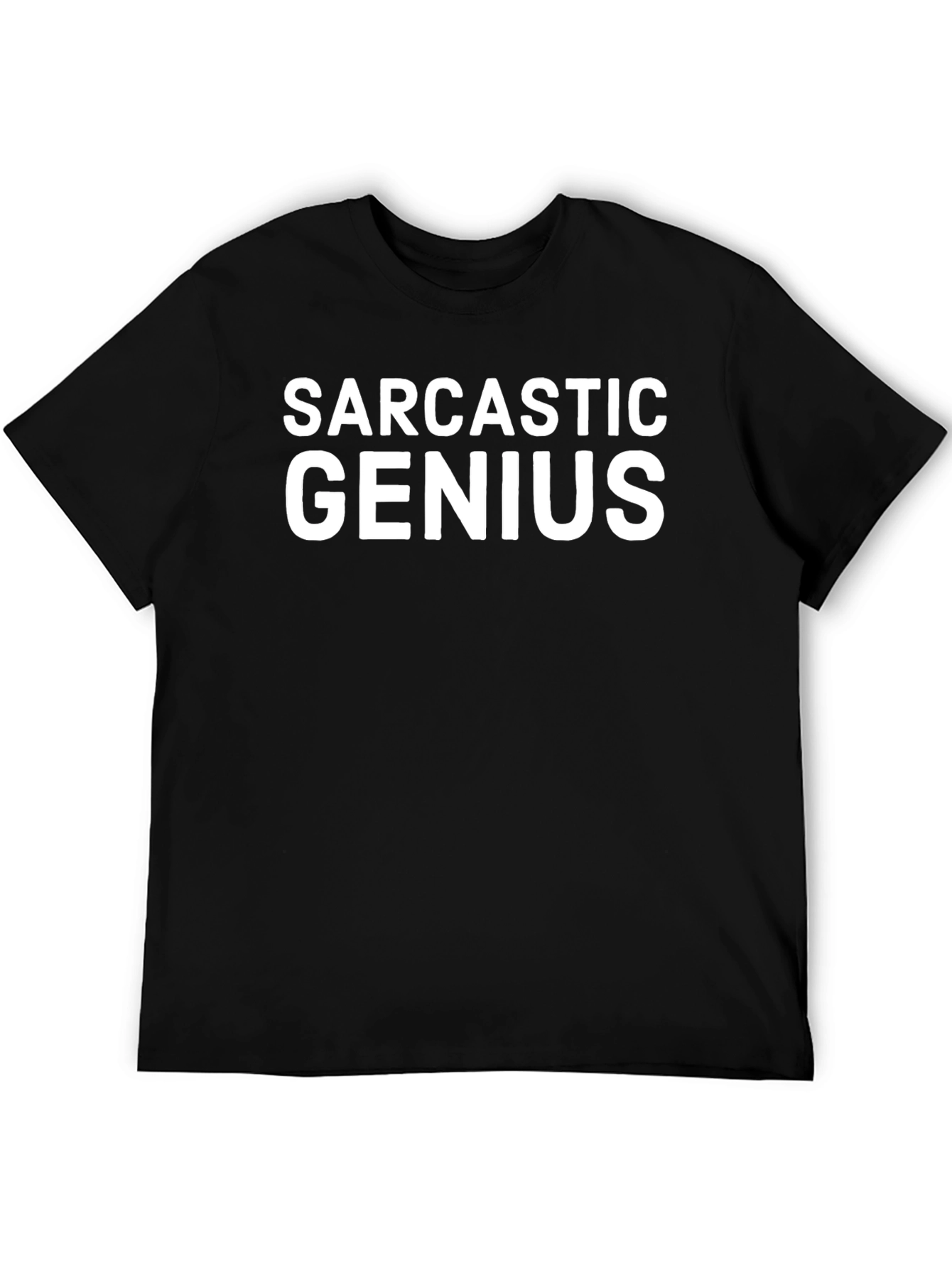 Sarcastic Genius Graphic Tee - Black Cotton T-Shirt