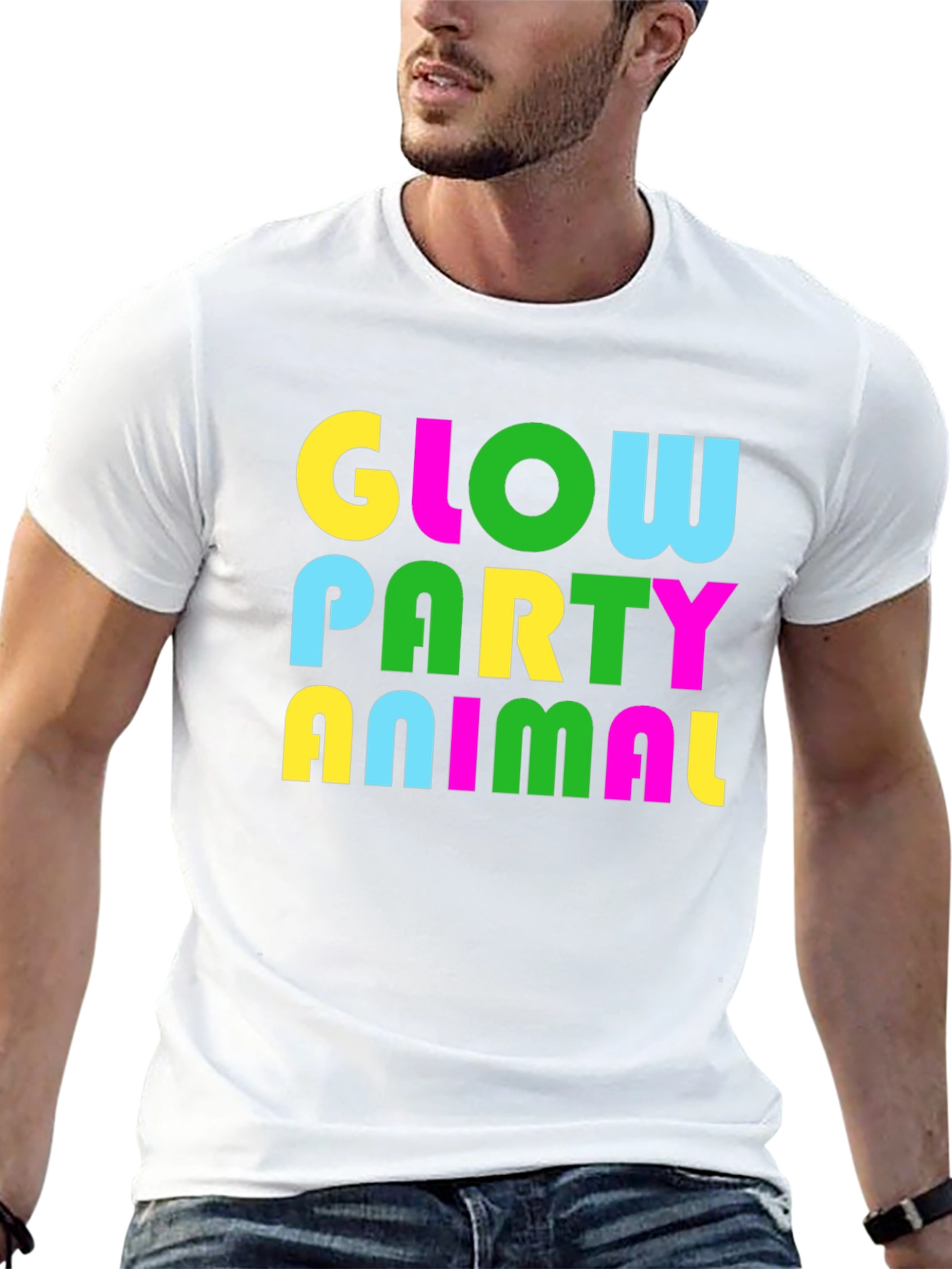Glow Party Animal T-Shirt - Bold Neon Print