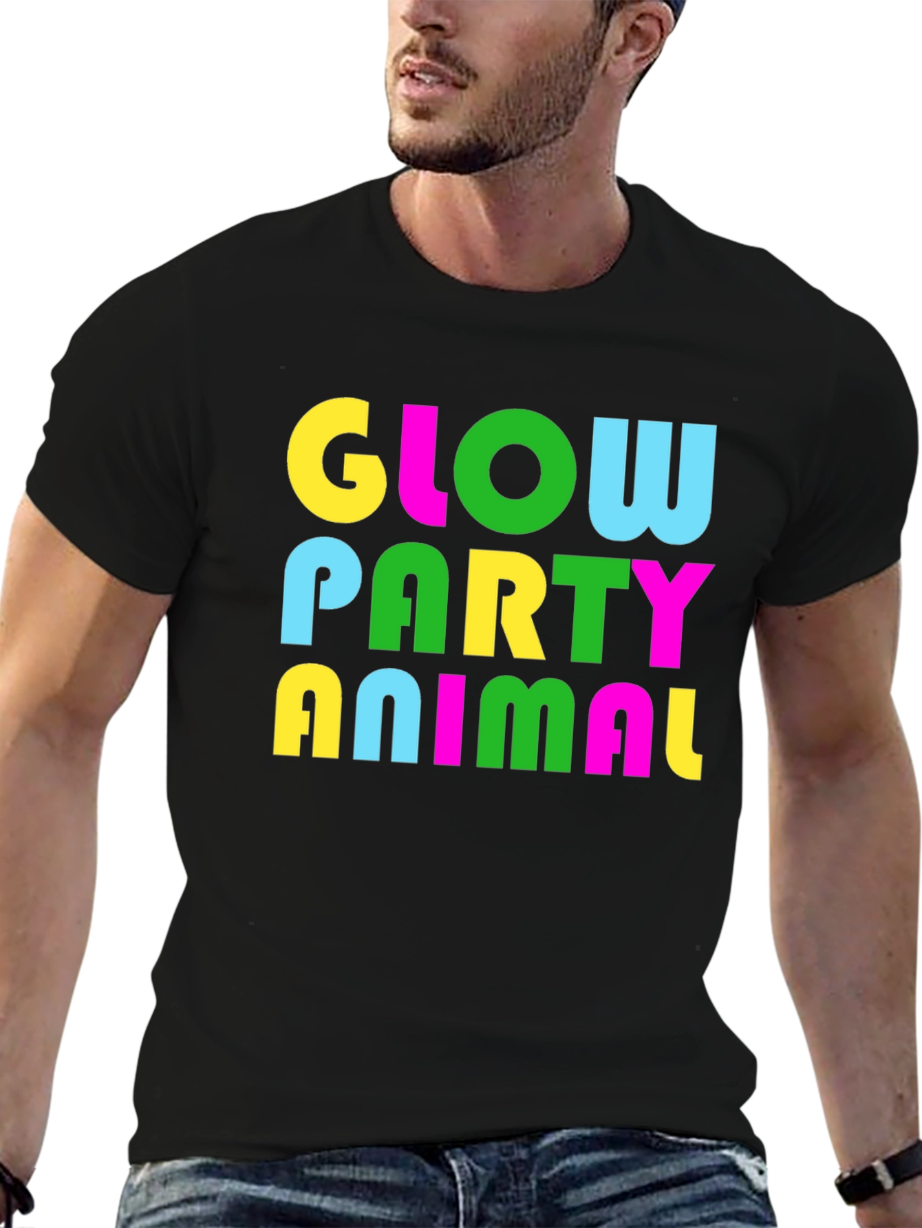 Glow Party Animal T-Shirt - Bold Neon Print