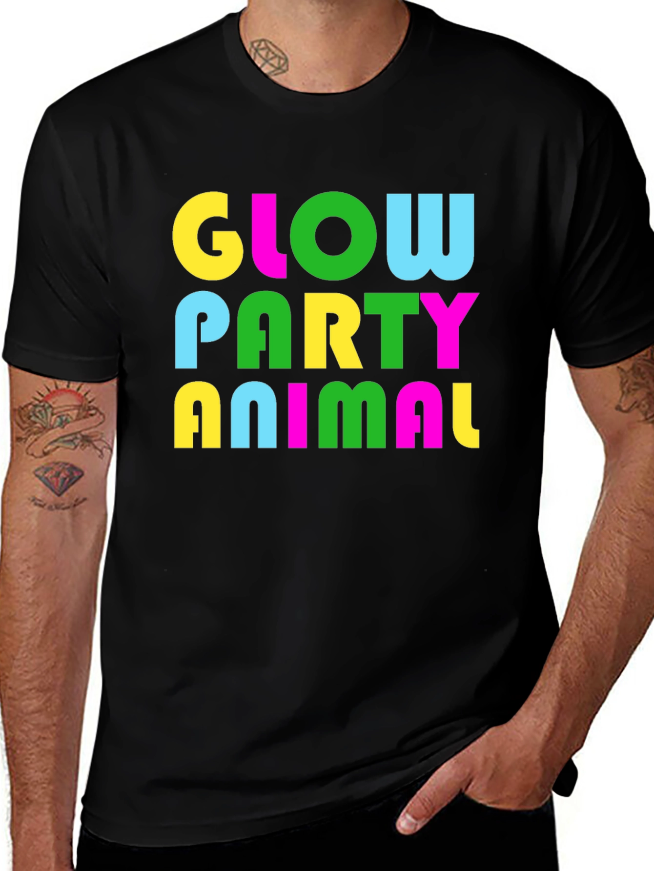 Glow Party Animal T-Shirt - Bold Neon Print