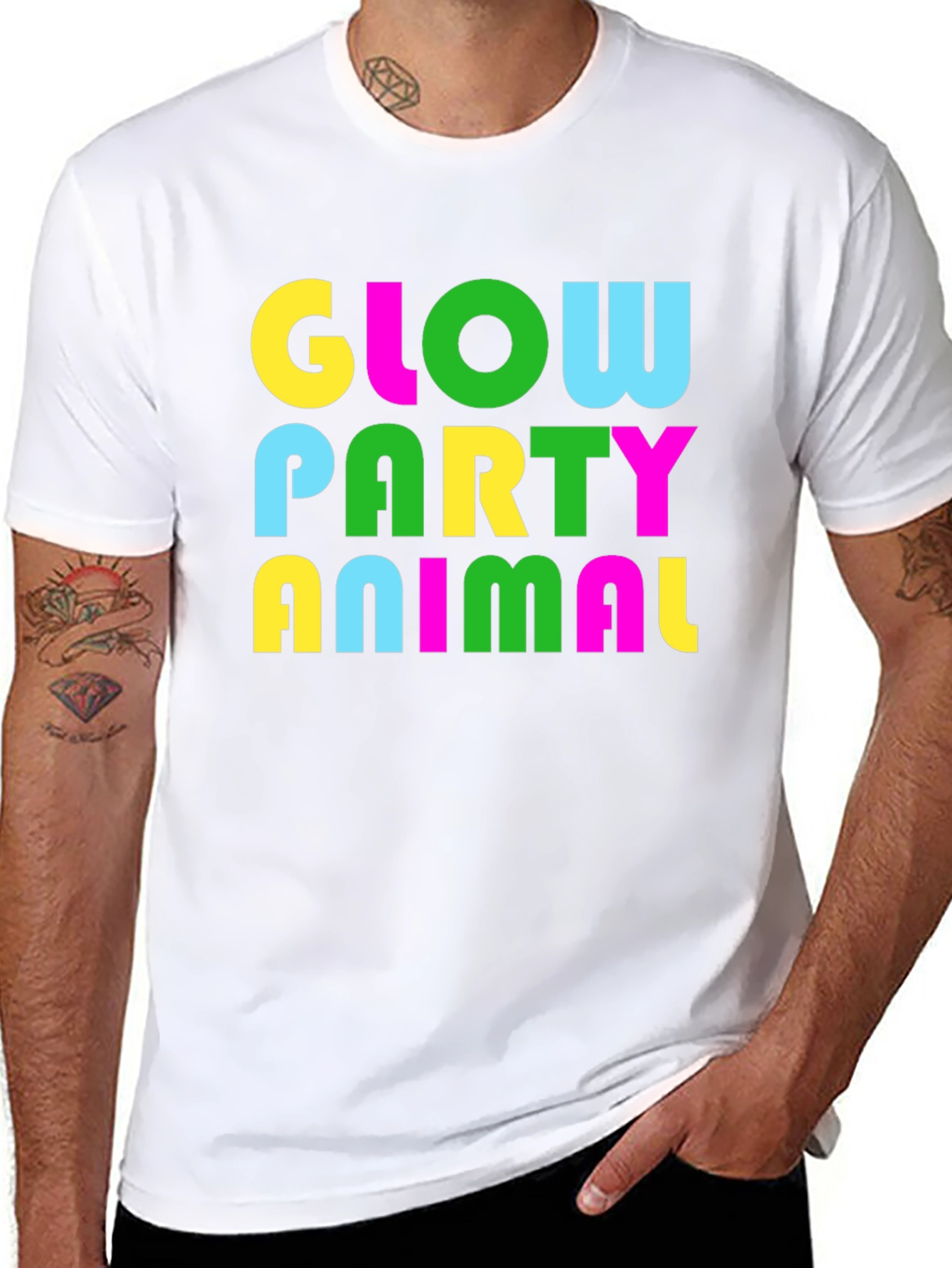 Glow Party Animal T-Shirt - Bold Neon Print