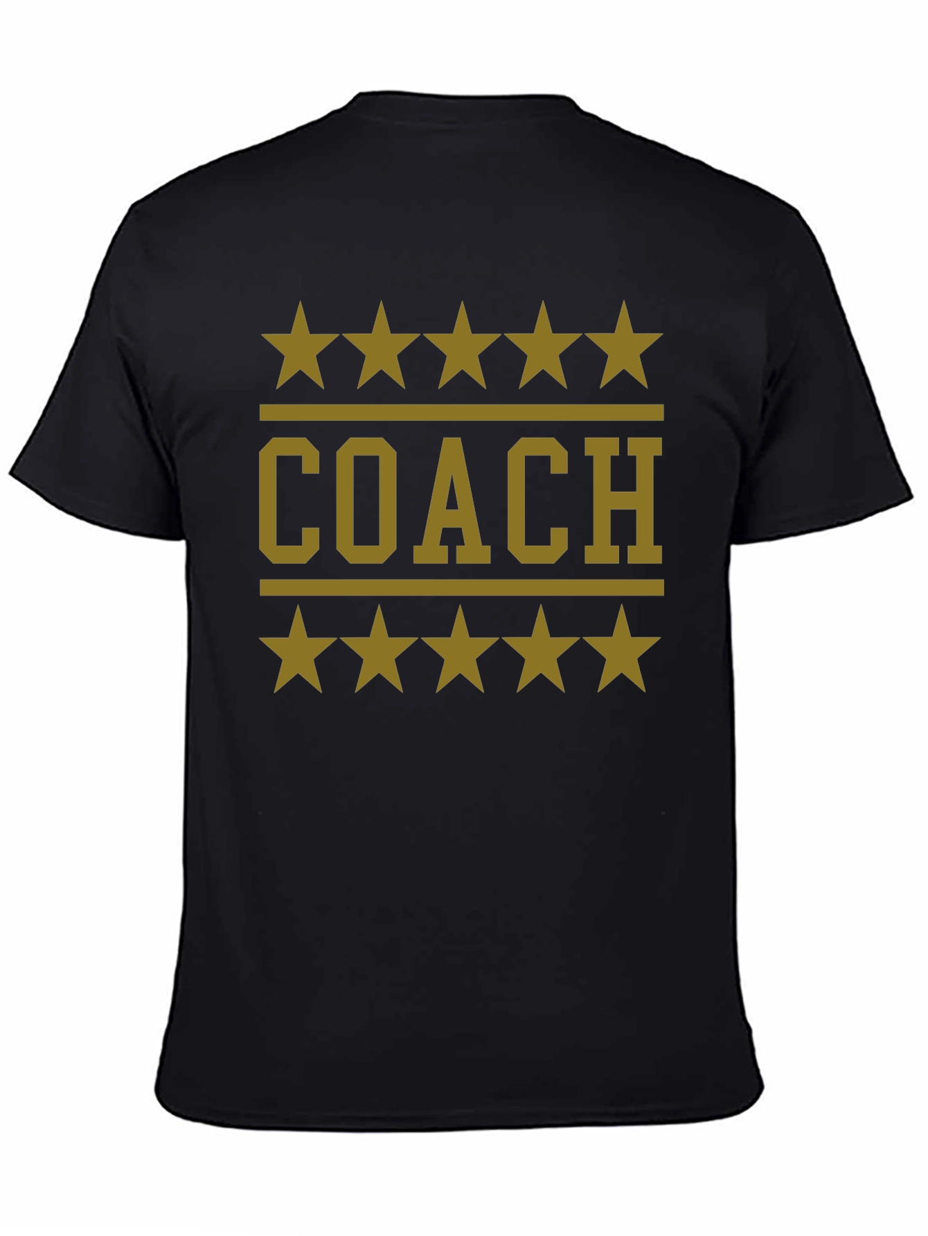 Coach T-Shirt with Stars - Black Cotton Tee