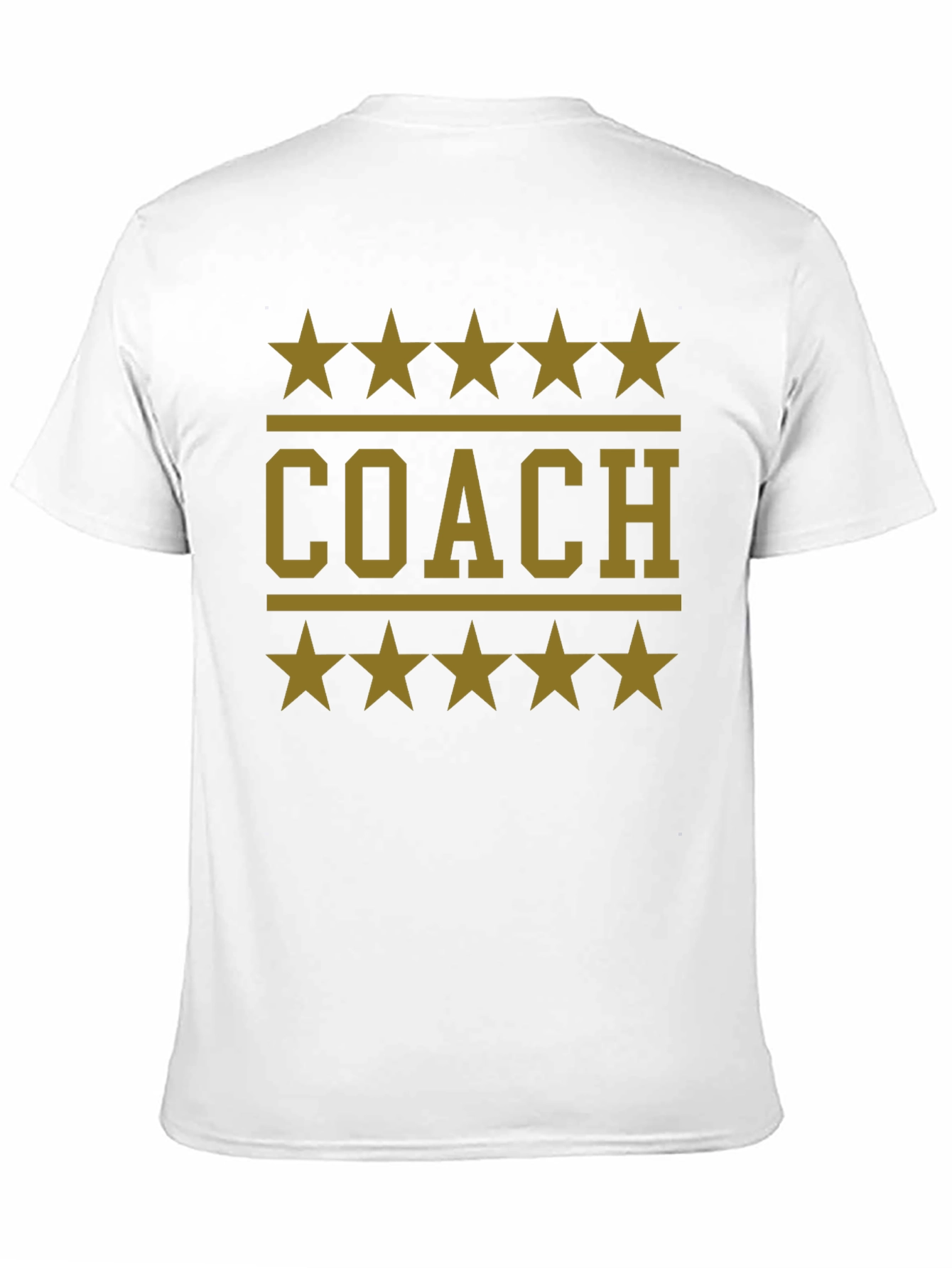 Coach T-Shirt with Stars - Black Cotton Tee