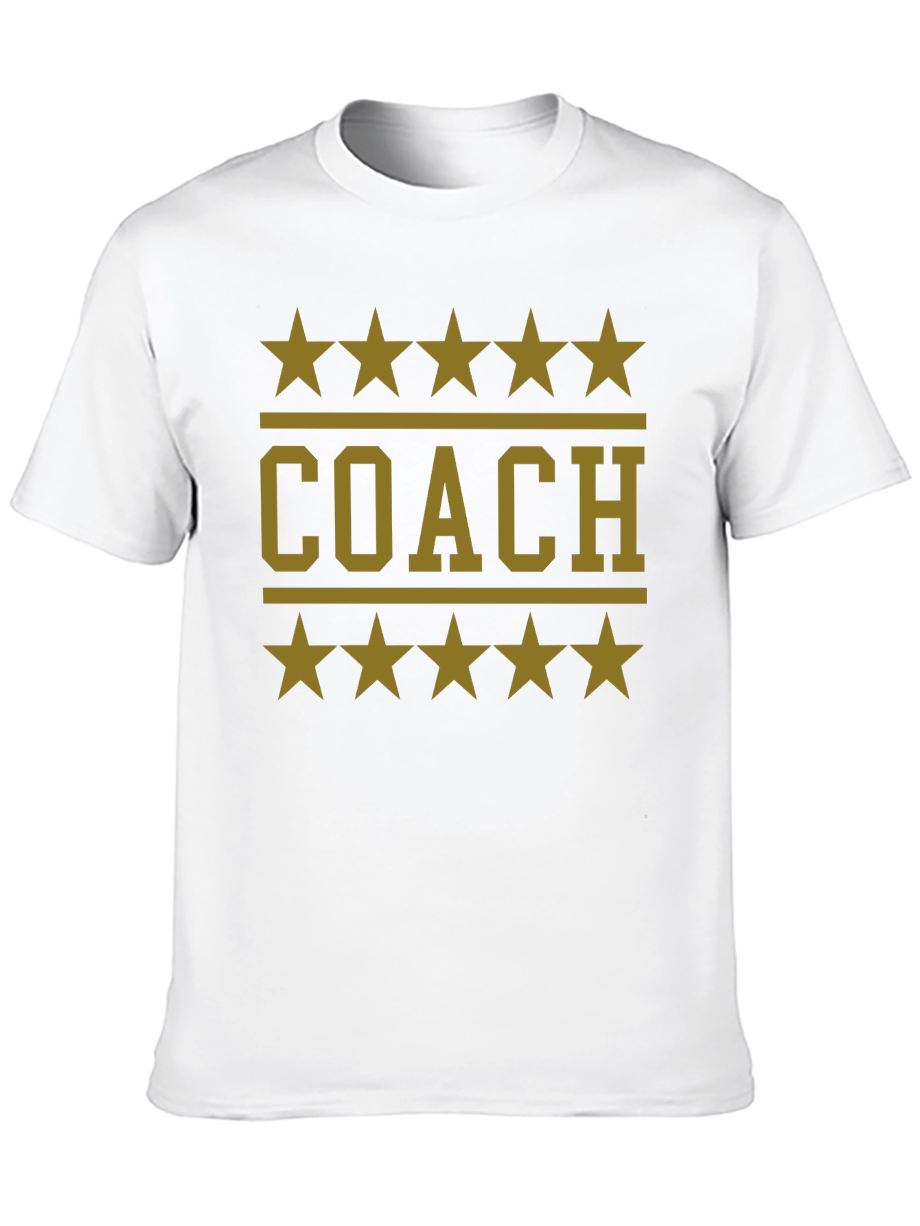 Coach T-Shirt with Stars - Black Cotton Tee