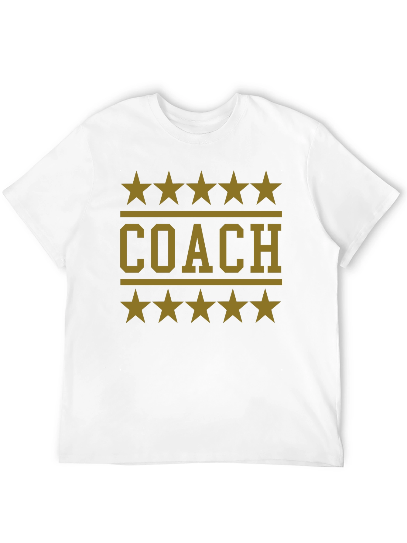 Coach T-Shirt with Stars - Black Cotton Tee