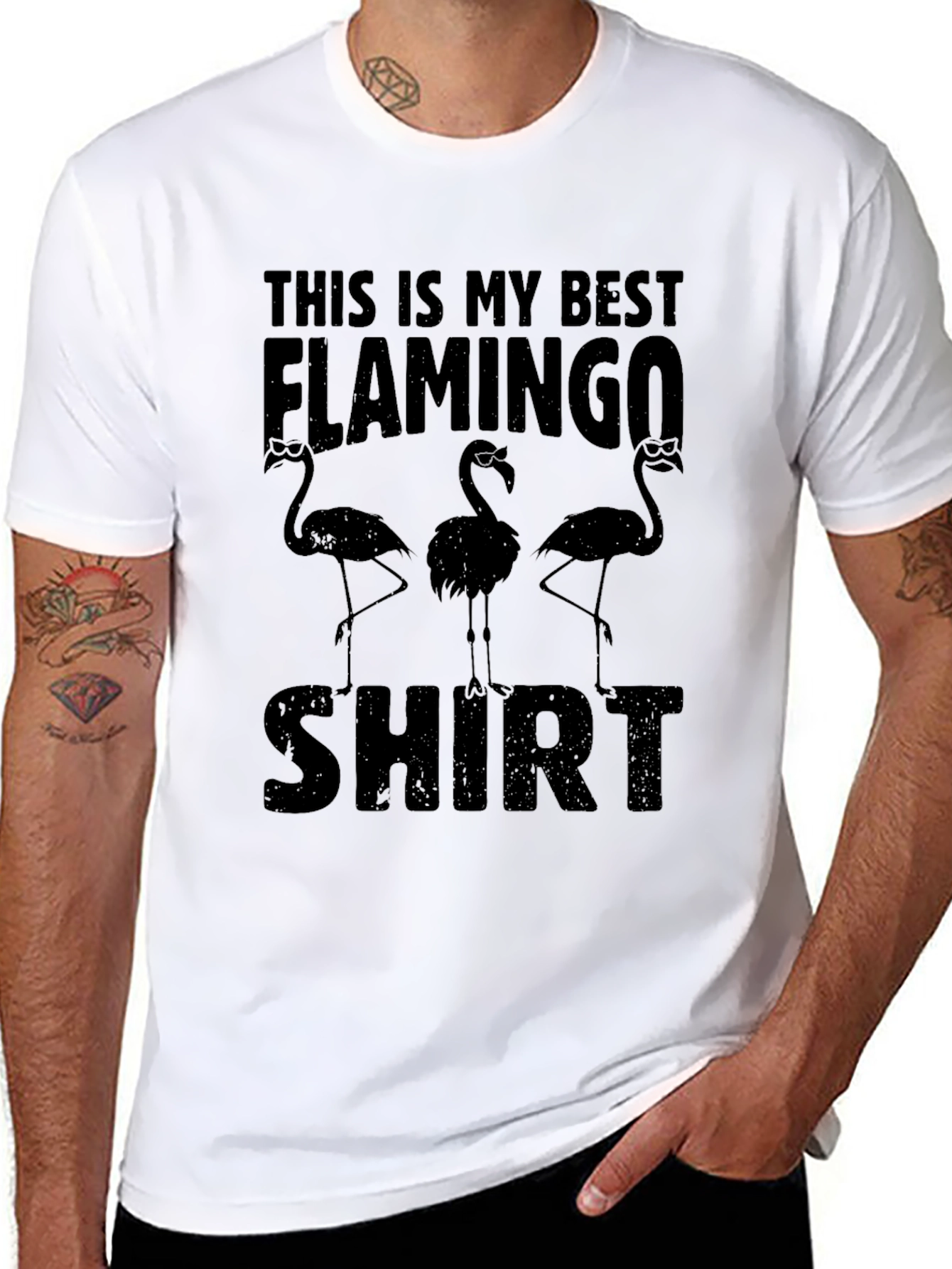 Funny Flamingo Graphic T-Shirt