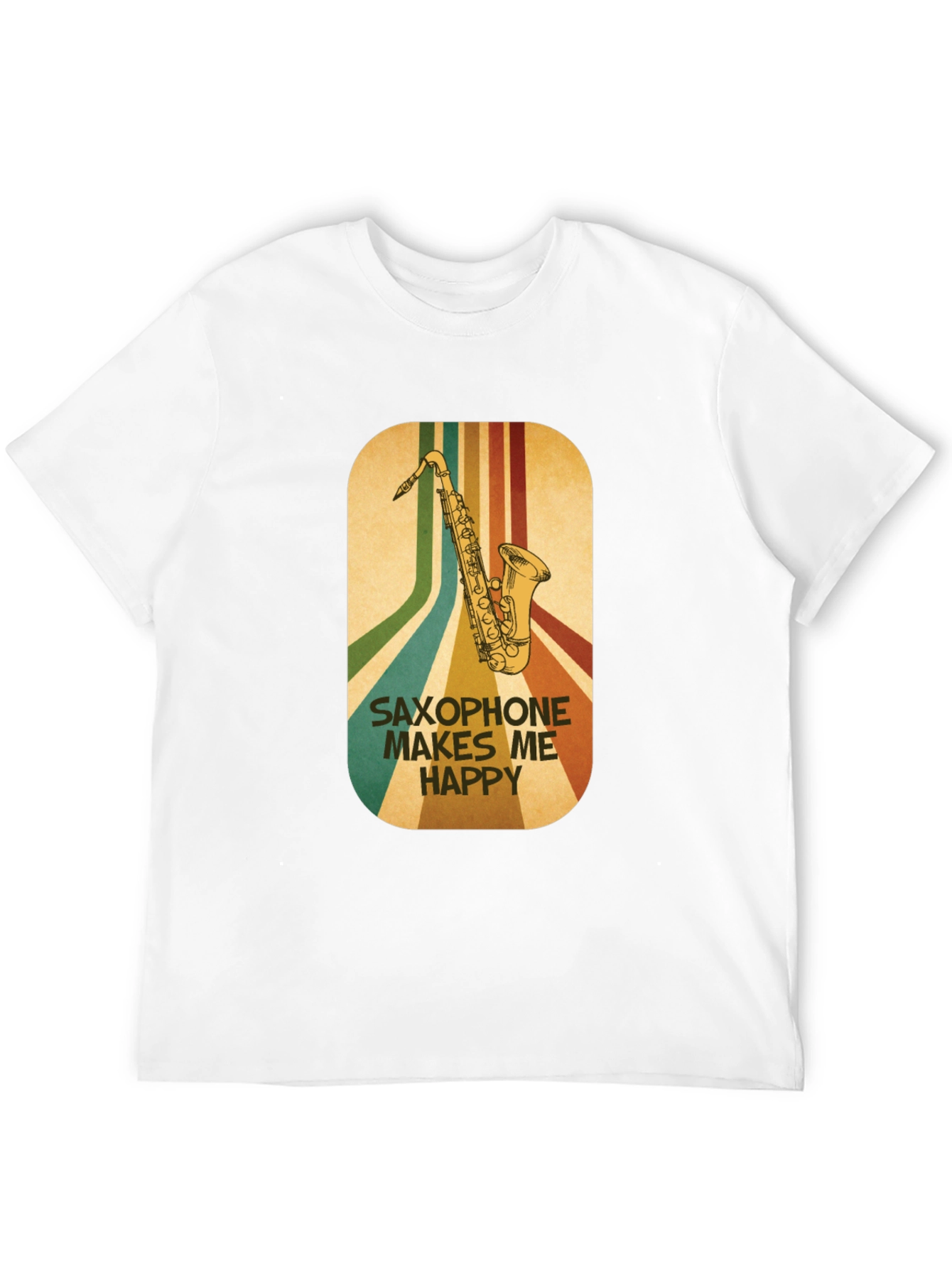 Saxophone Makes Me Happy Graphic Tee