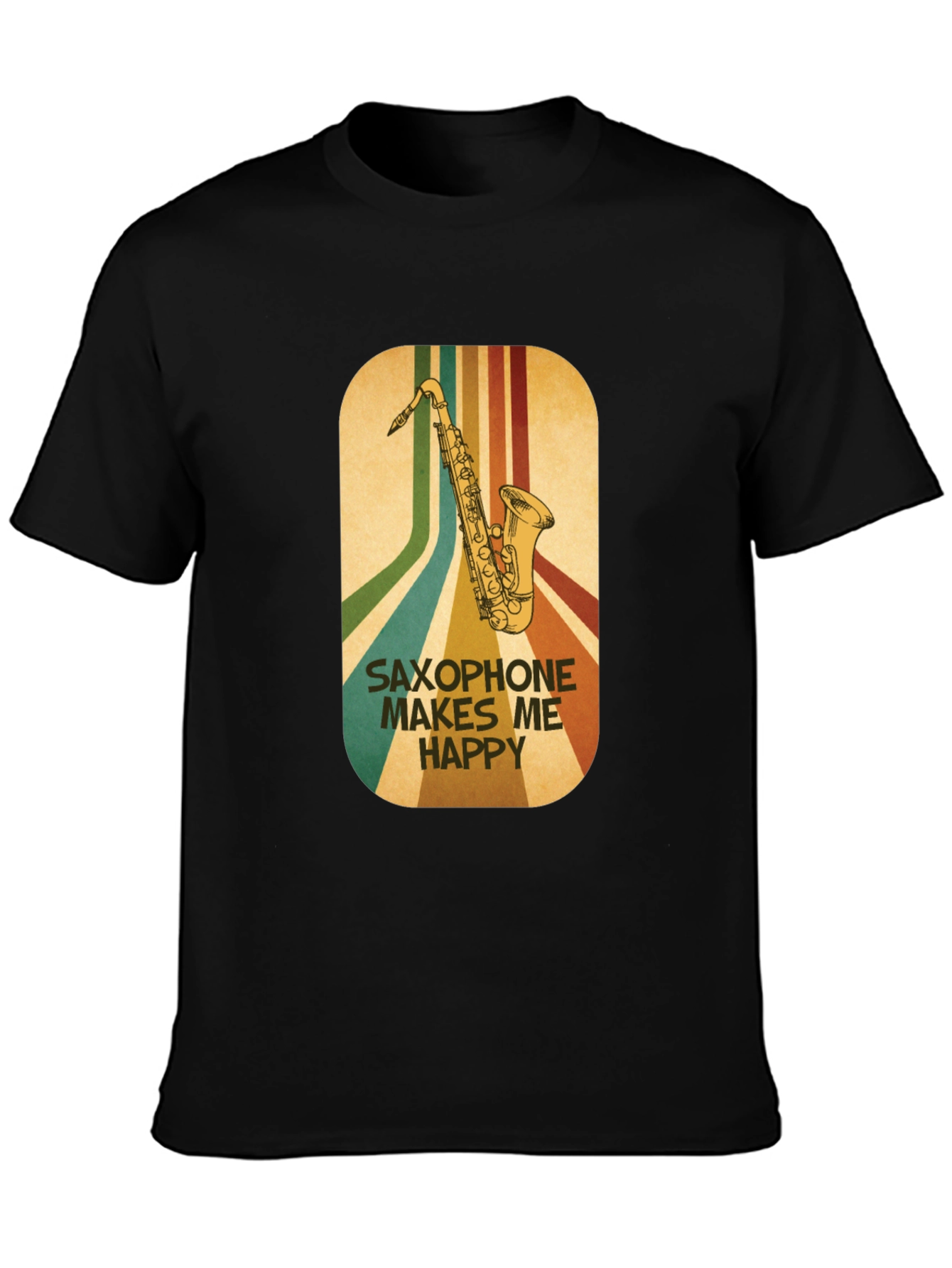 Saxophone Makes Me Happy Graphic Tee
