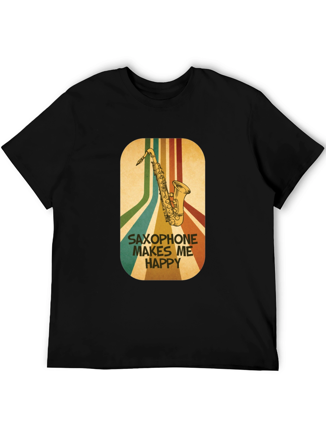 Saxophone Makes Me Happy Graphic Tee