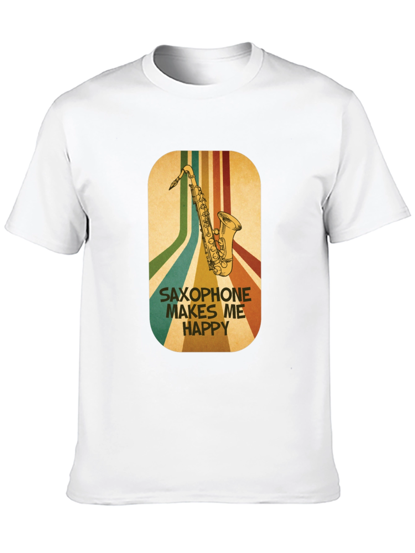 Saxophone Makes Me Happy Graphic Tee