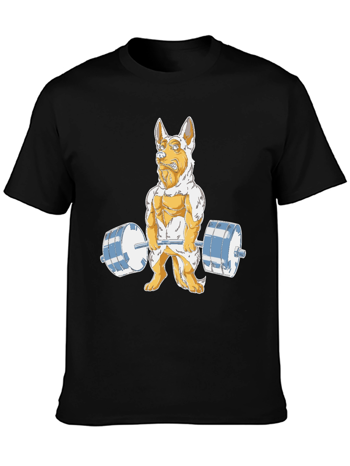 Dog Lifting Weights Graphic Tee