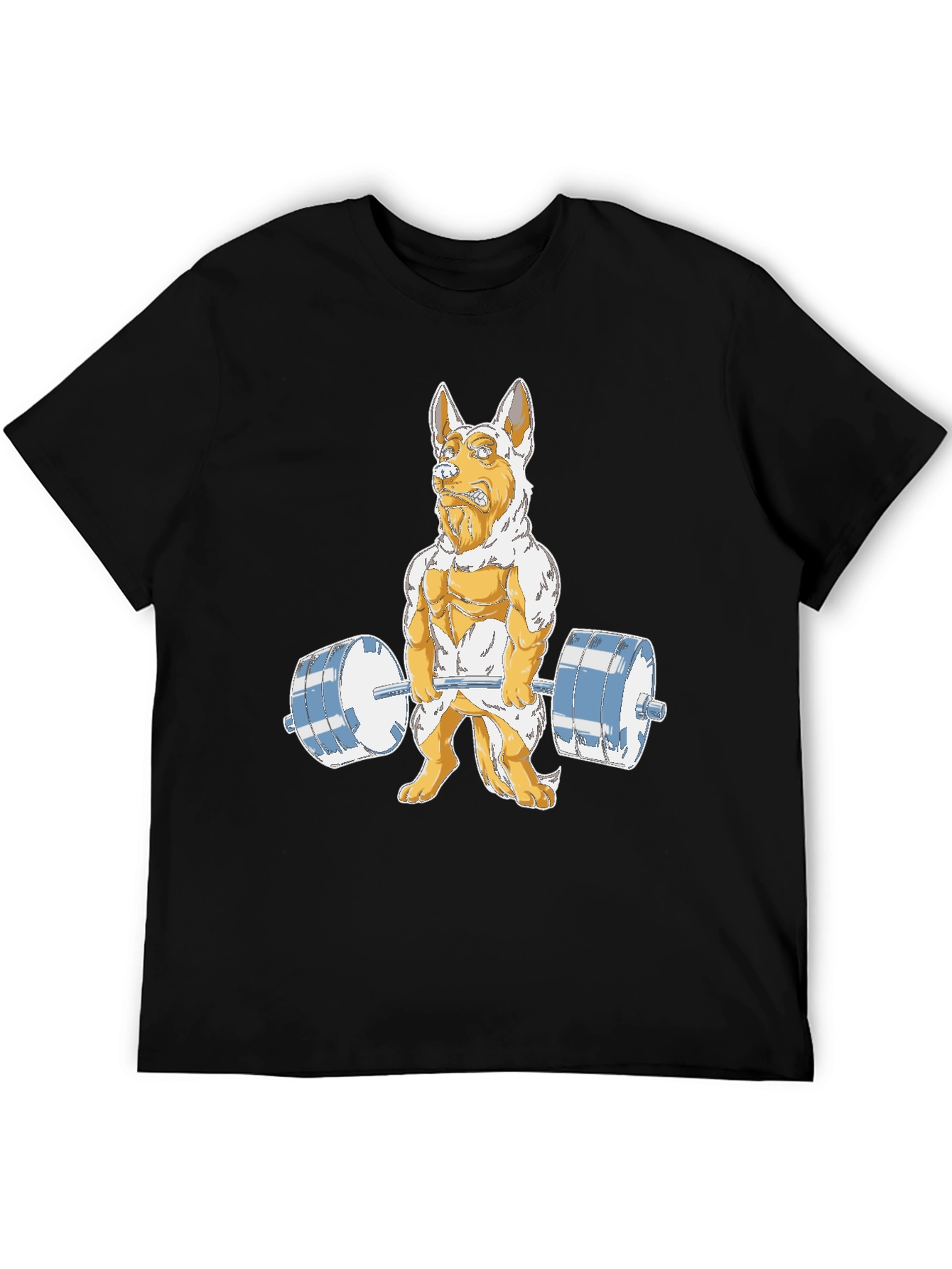 Dog Lifting Weights Graphic Tee