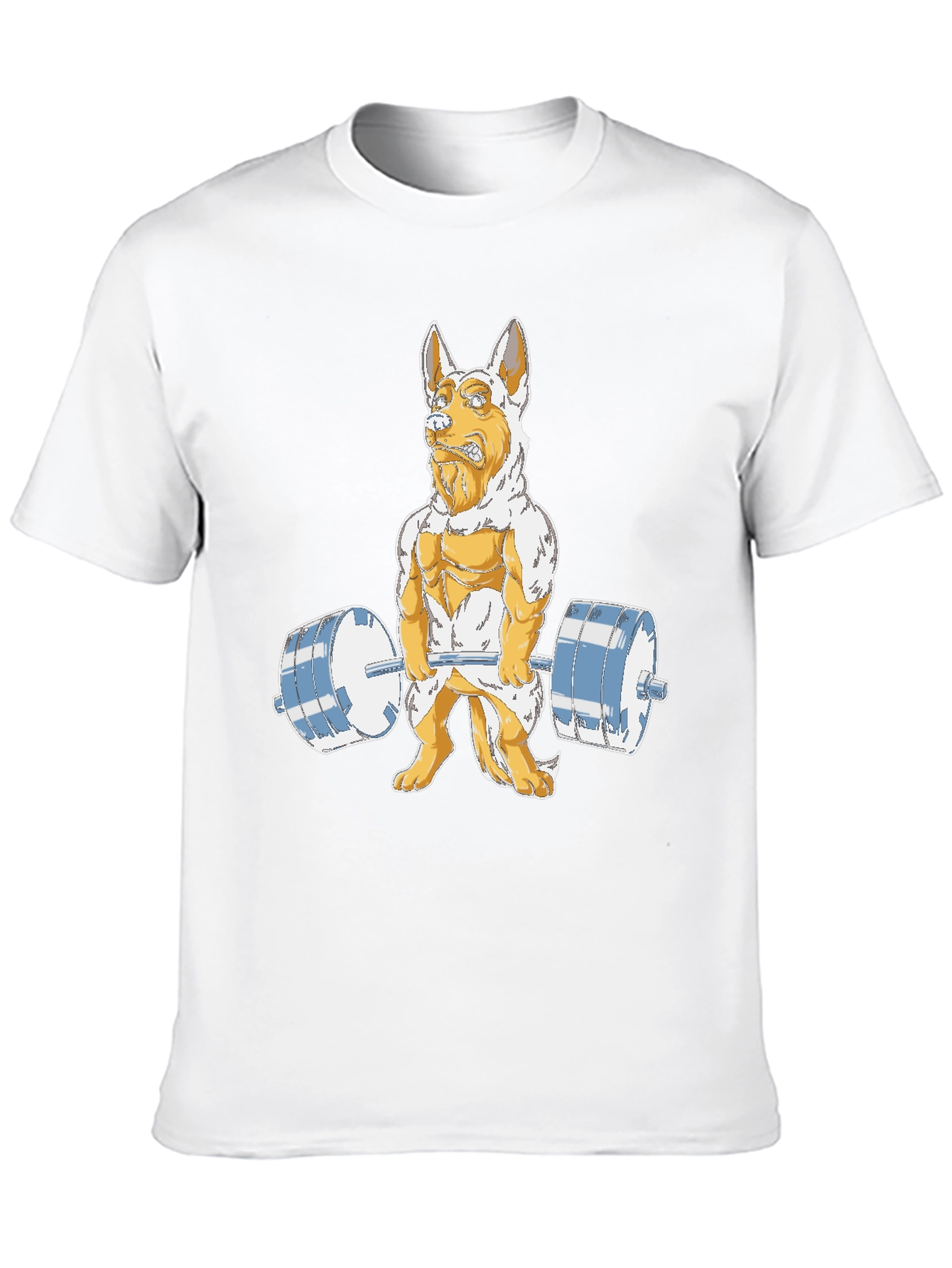 Dog Lifting Weights Graphic Tee