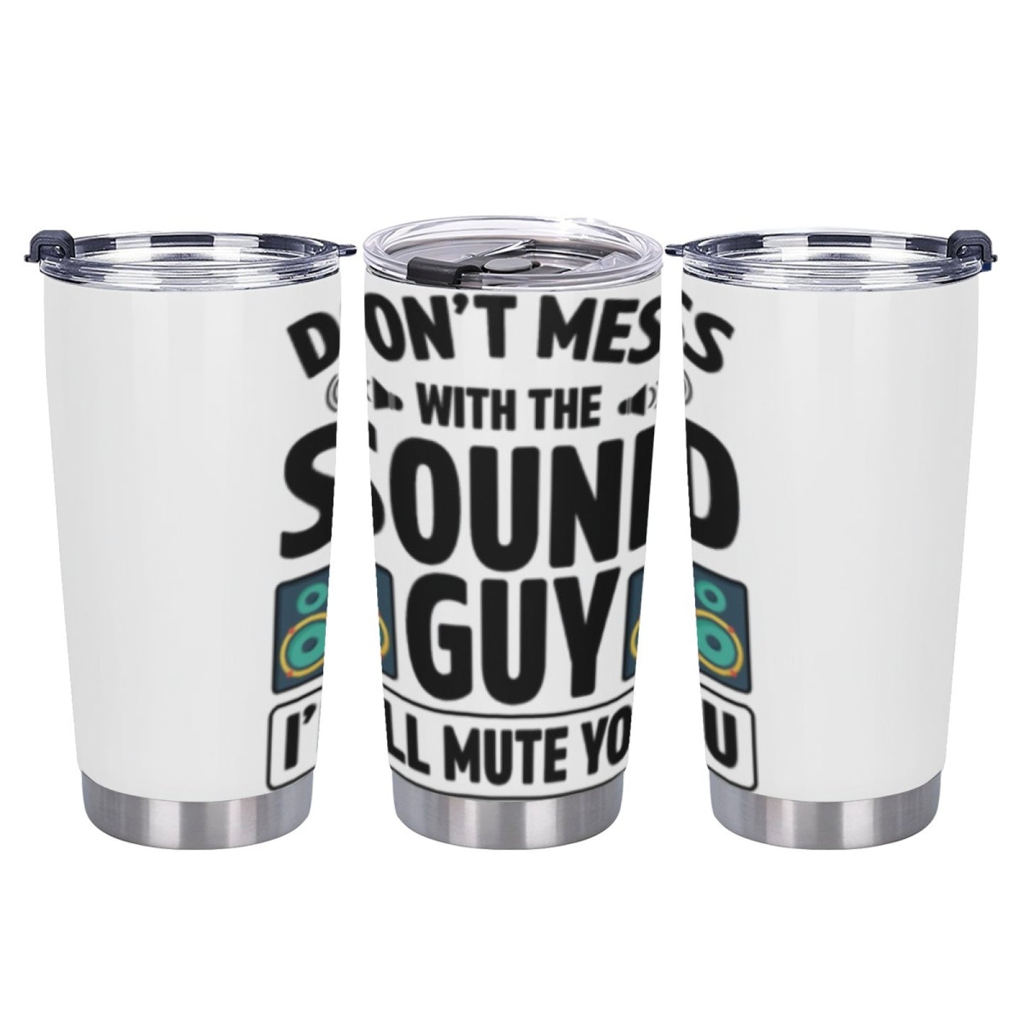 Travel Tumbler with Graphic Design - Insulated Stainless Steel Leak-Proof Cup