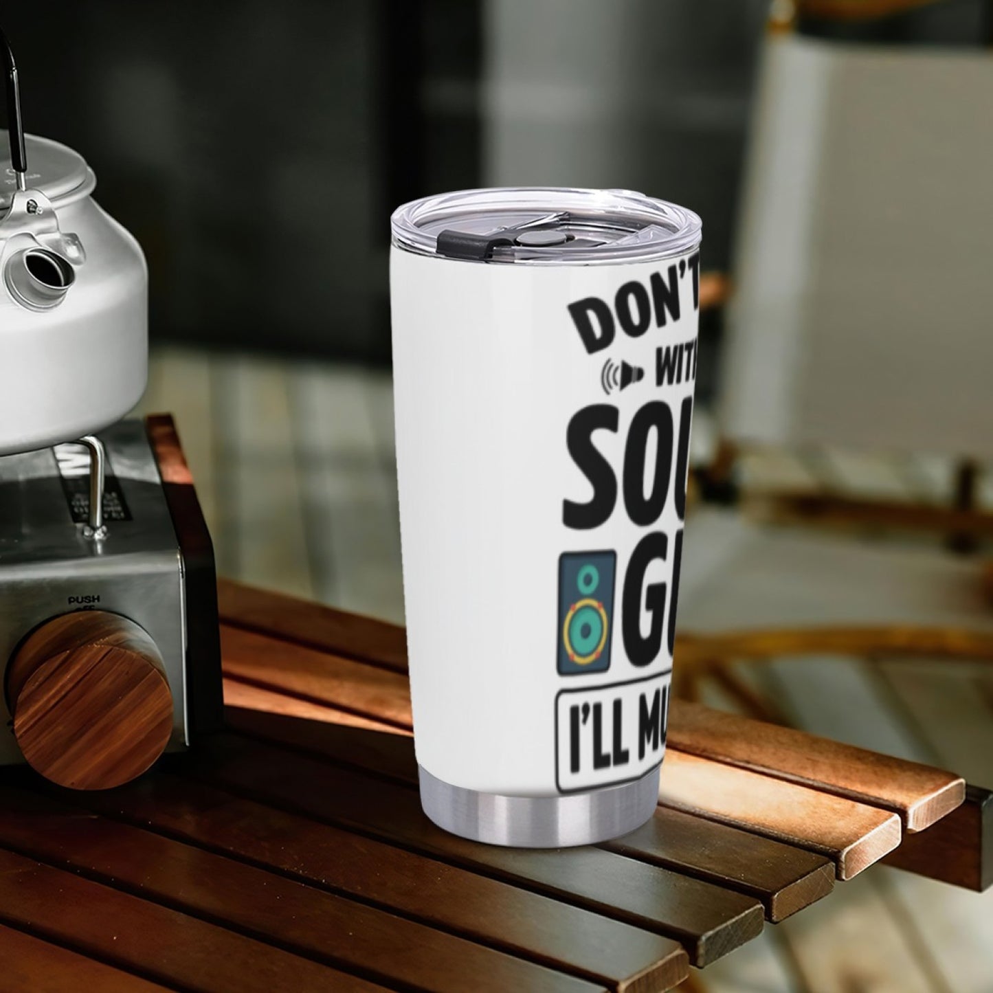 Travel Tumbler with Graphic Design - Insulated Stainless Steel Leak-Proof Cup
