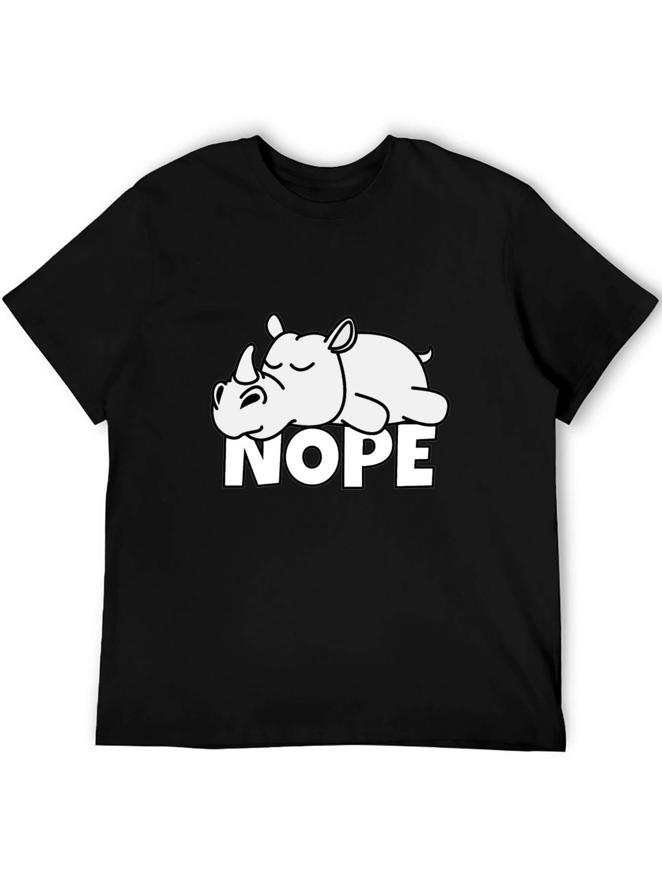 Nope Rhino Graphic T-Shirt - Comfy Casual Wear