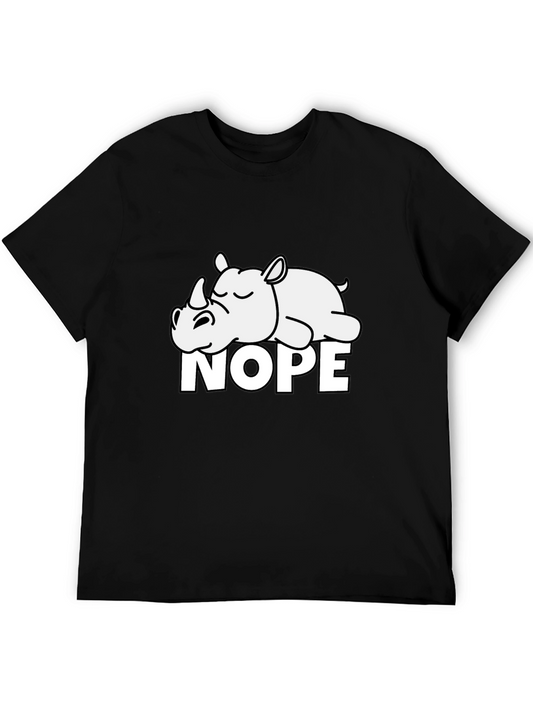 Nope Rhino Graphic T-Shirt - Comfy Casual Wear