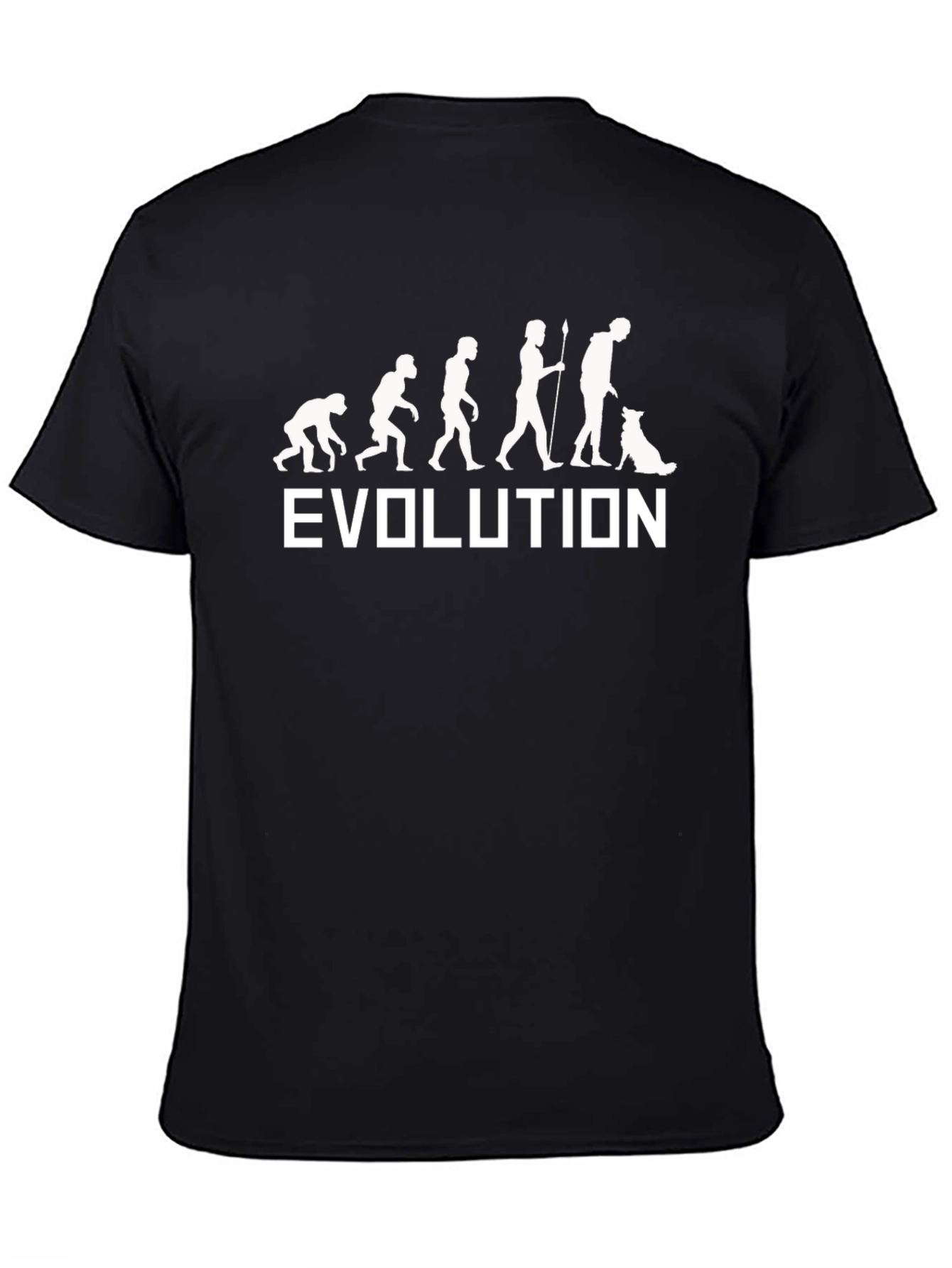 Evolution of Man & Dog Black T-Shirt