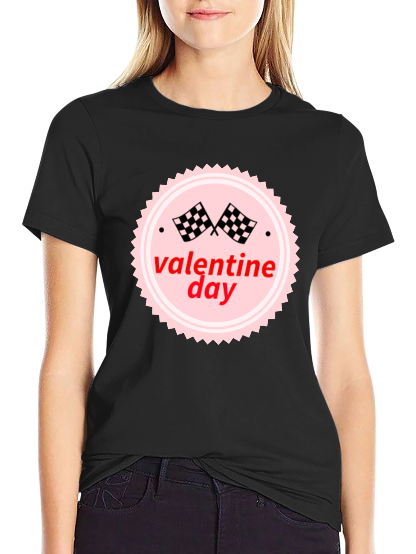 Valentines Day Racing Flag T-Shirt