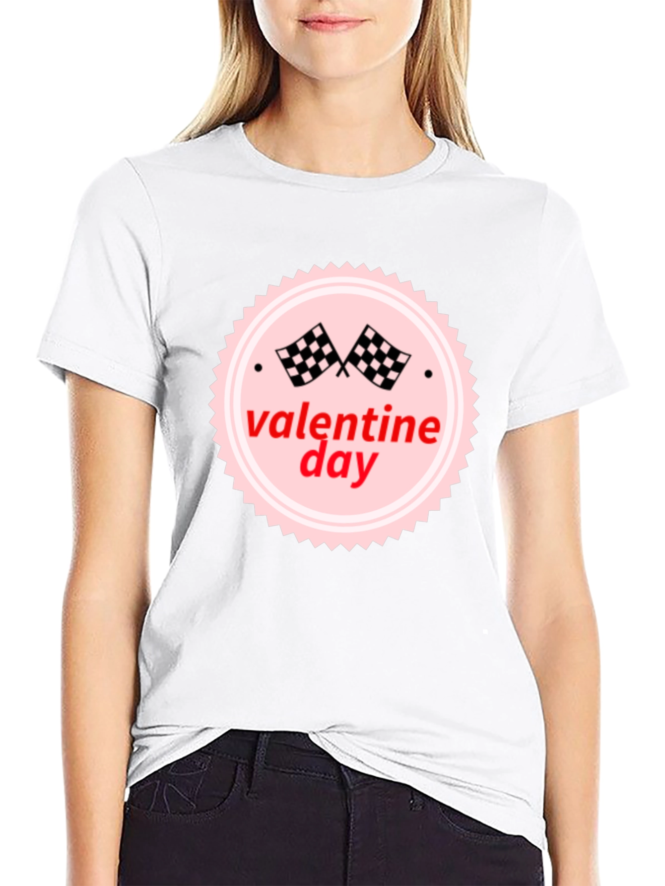 Valentines Day Racing Flag T-Shirt