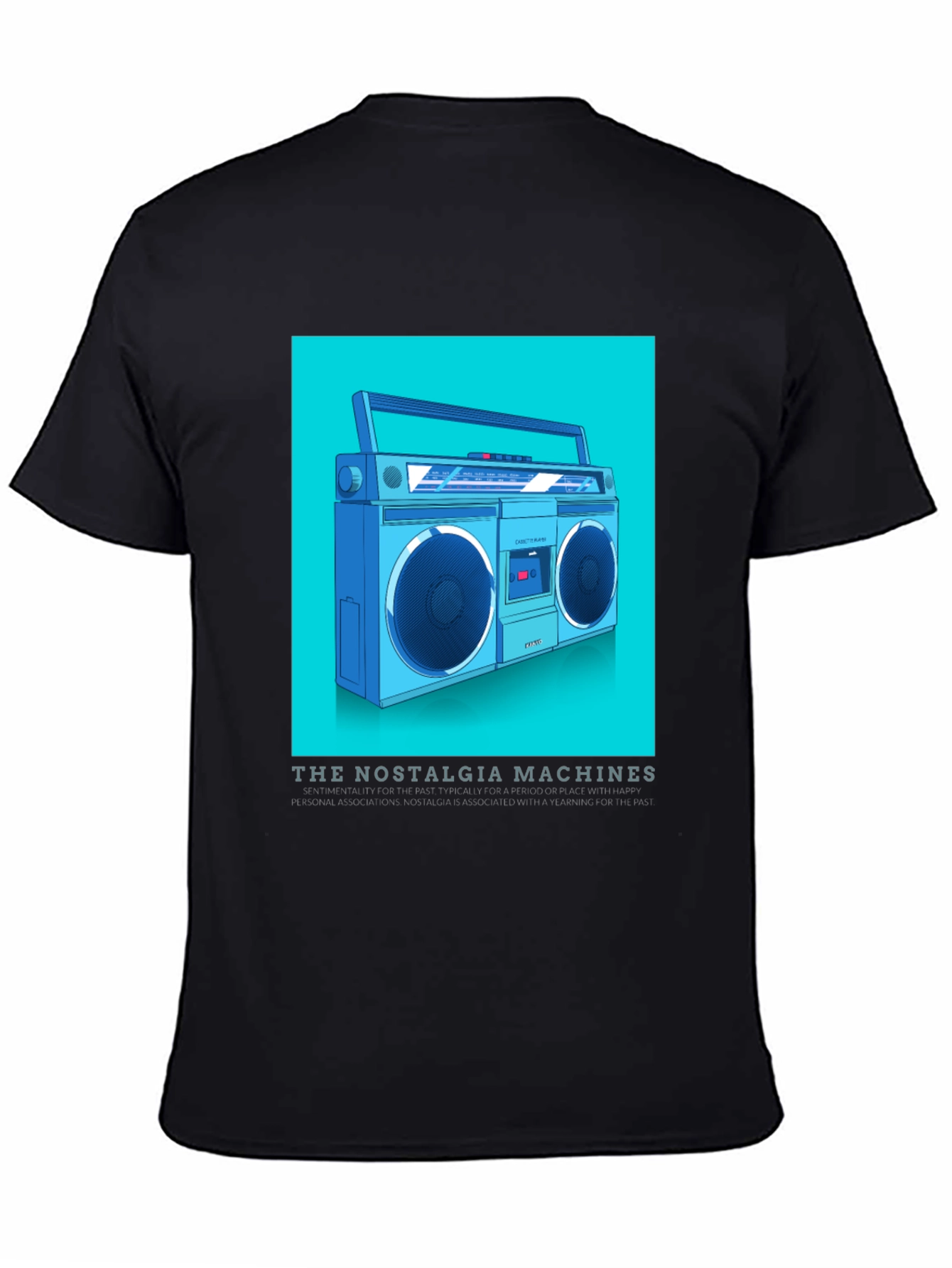 Retro Boombox T-Shirt - Nostalgia Machines Graphic Tee