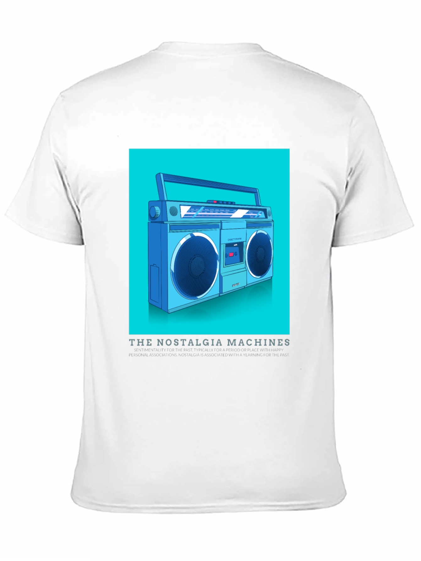 Retro Boombox T-Shirt - Nostalgia Machines Graphic Tee