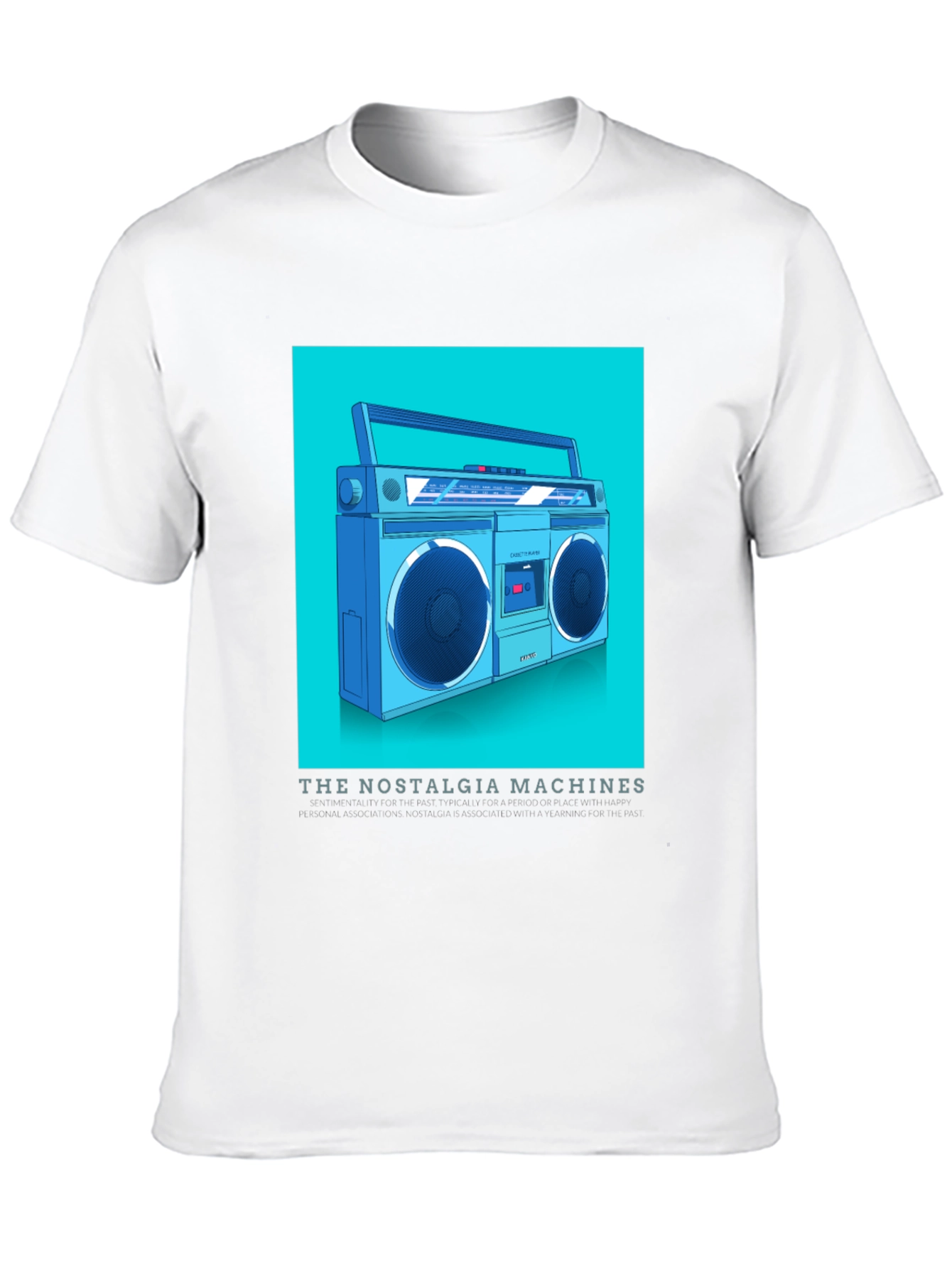 Retro Boombox T-Shirt - Nostalgia Machines Graphic Tee