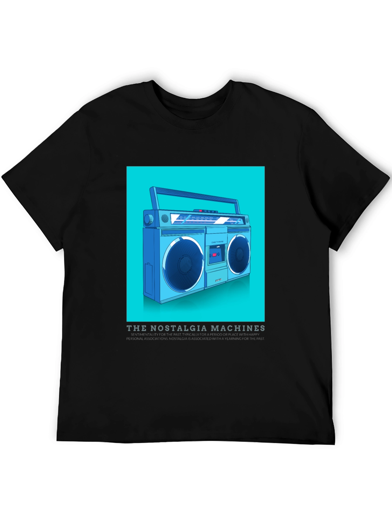 Retro Boombox T-Shirt - Nostalgia Machines Graphic Tee