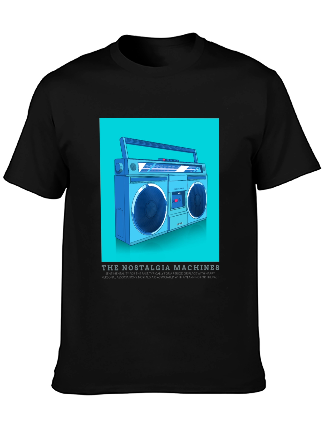 Retro Boombox T-Shirt - Nostalgia Machines Graphic Tee