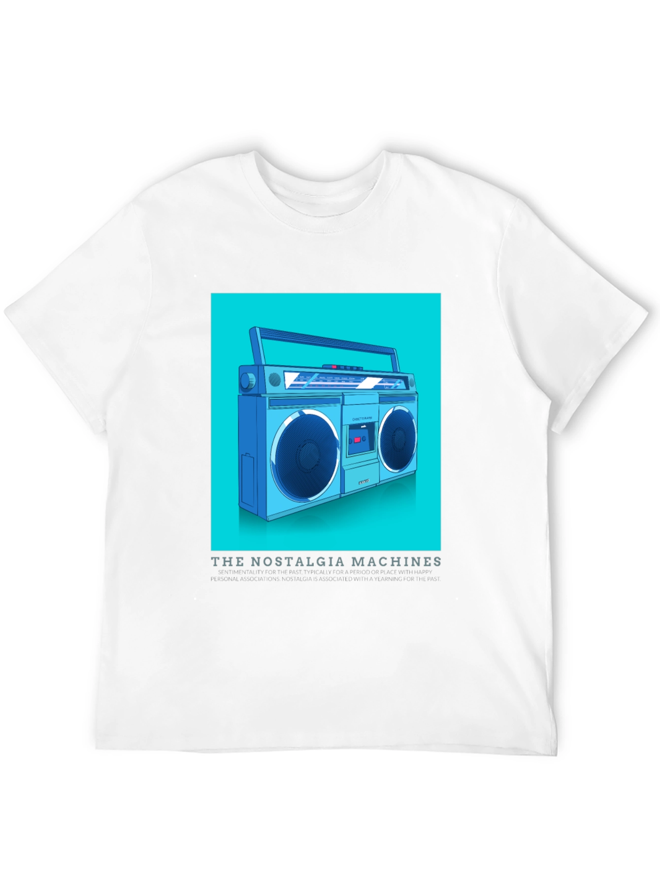 Retro Boombox T-Shirt - Nostalgia Machines Graphic Tee