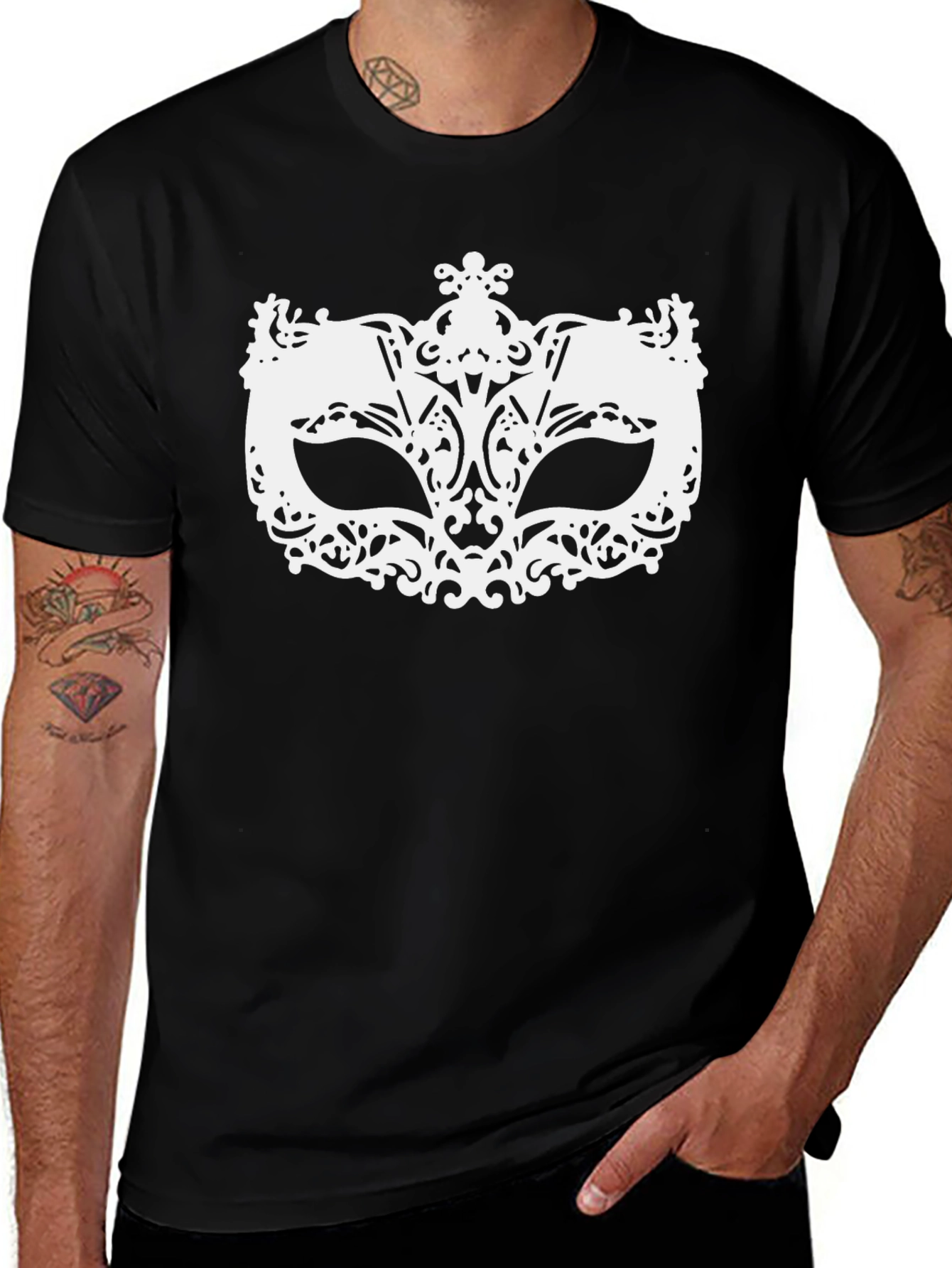 Masquerade Mask Graphic T-Shirt
