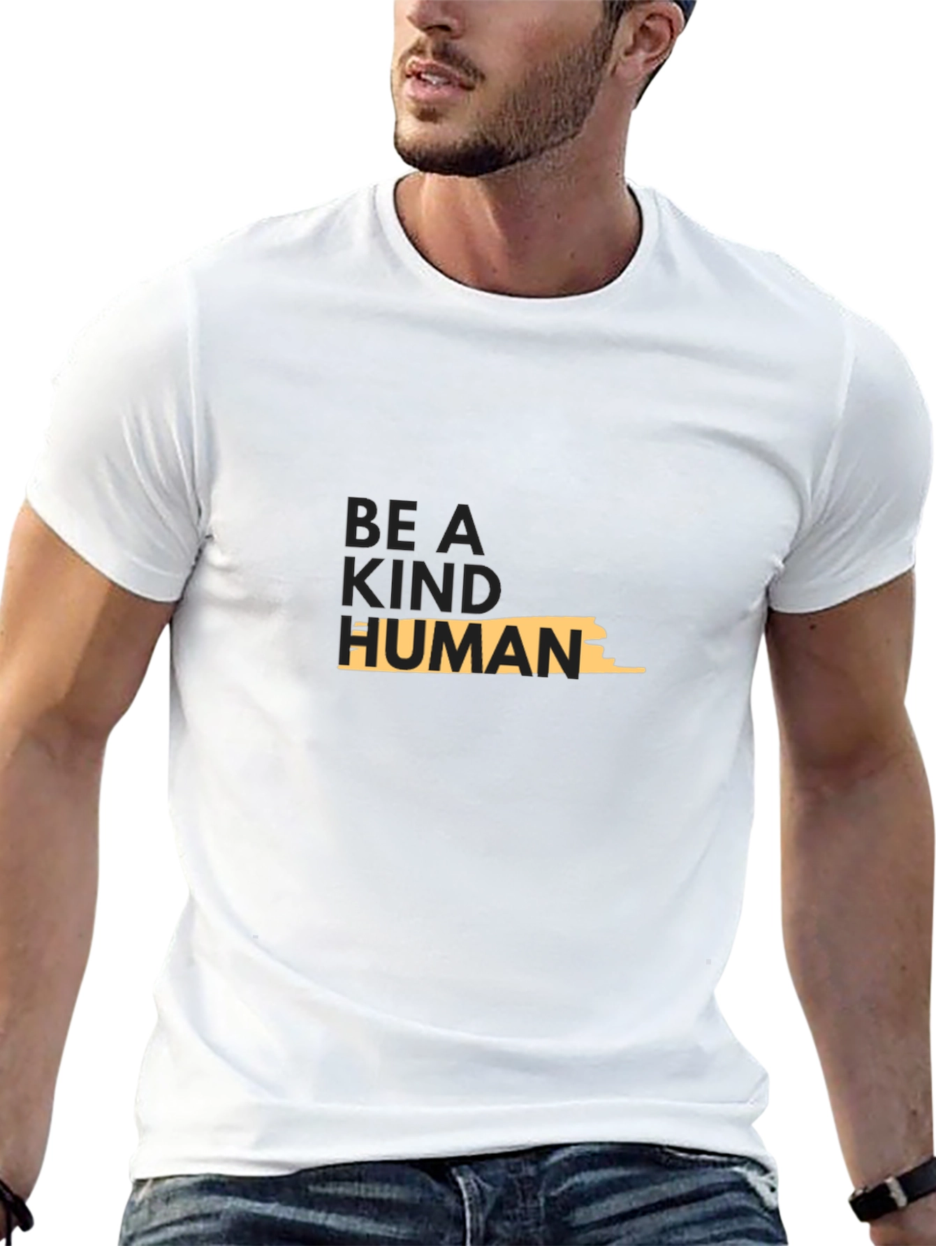Be a Kind Human Graphic T-Shirt - Black